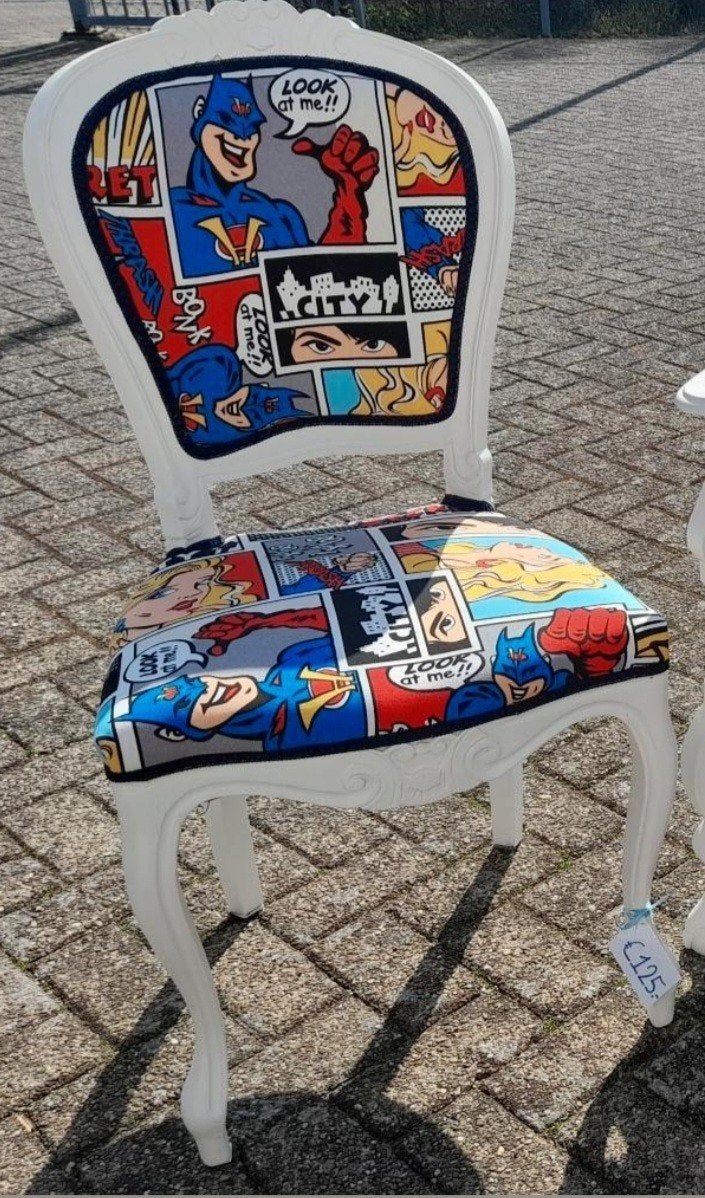 1 x stoere stoel met strip figuren, Ophalen, Zo goed als nieuw, Eén