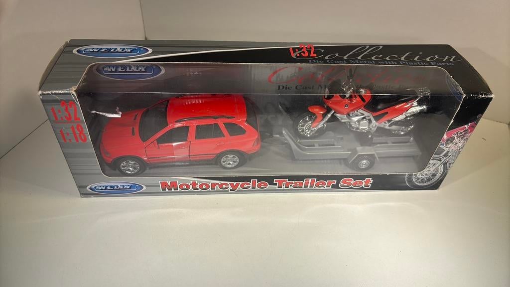 Bmw x5 trailer set welly 1.32/1.18, Overige merken, Auto, Ophalen of Verzenden, A