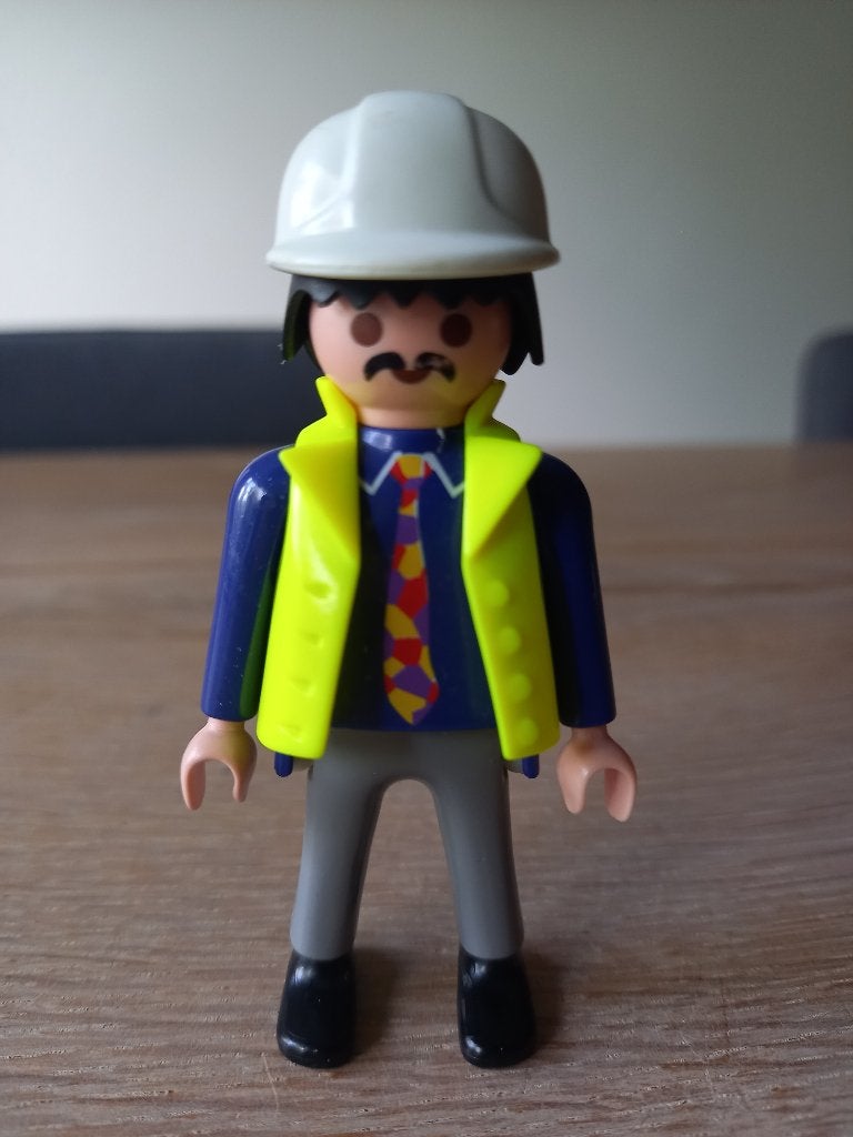 Playmobil Opzichter voorman bouwvakker themapoppetje, Ophalen of Verzenden, Zo goed als nieuw, Figuren