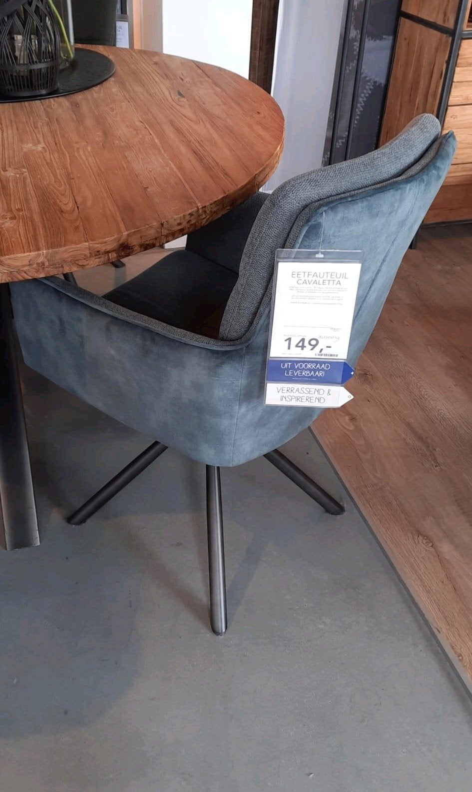 4 Cavaletta eetkamerstoelen Pronto - 2 blauw, 2 groen, Ophalen, Gebruikt, Stof, Vier