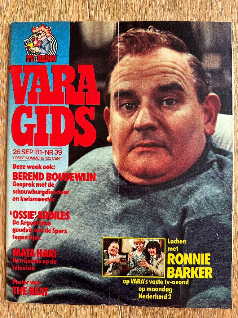 VARA Gids 26 sep 1981 Ronnie Barker, B Boudewijn, Mata Hari, Boeken, Tijdschriften en Kranten, Ophalen of Verzenden, Gelezen, Muziek, Film of Tv