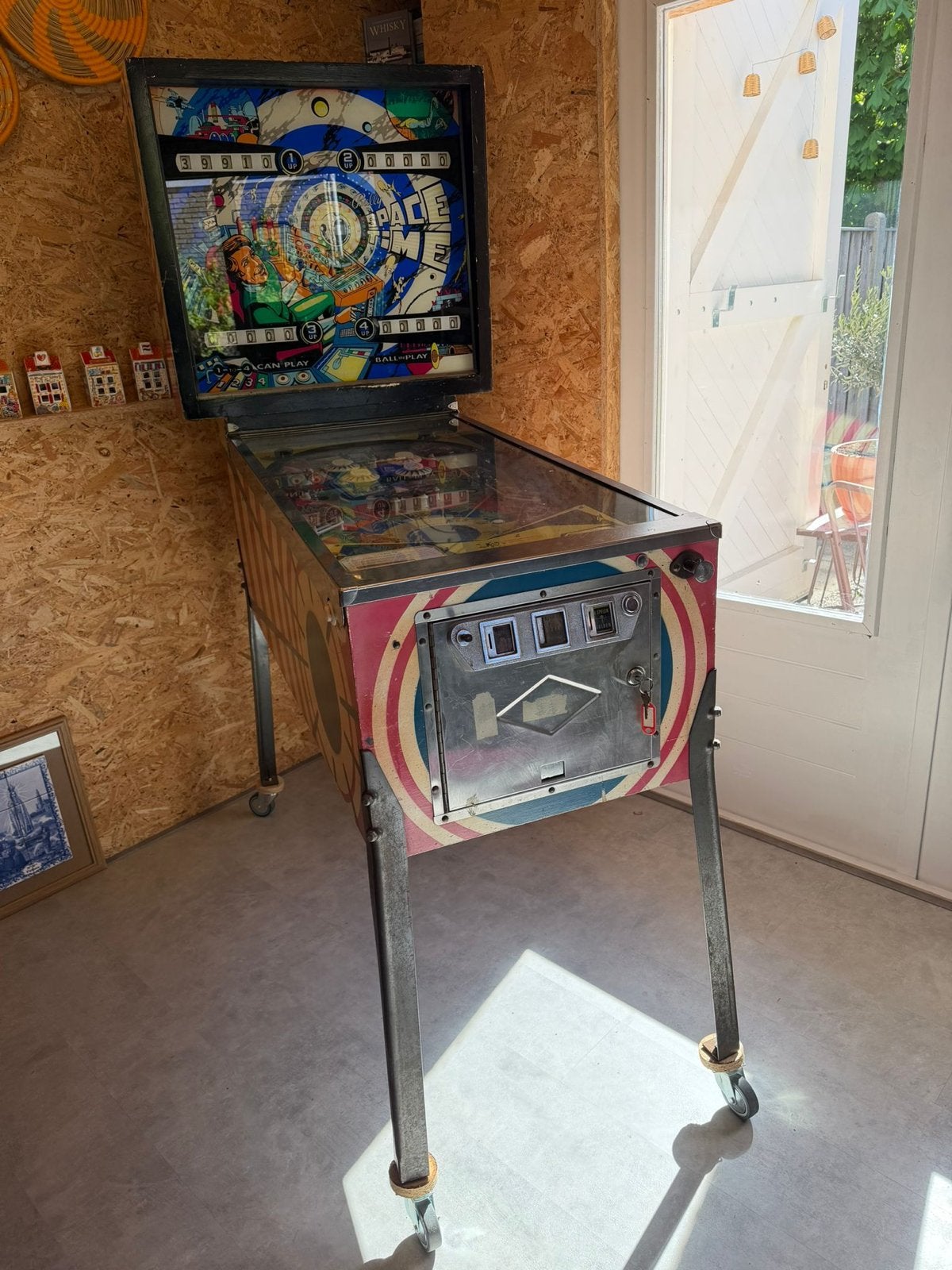 Vintage Bally Space Time Flipperkast - Mechanisch, Ophalen, Gebruikt, Mechanisch, Bally