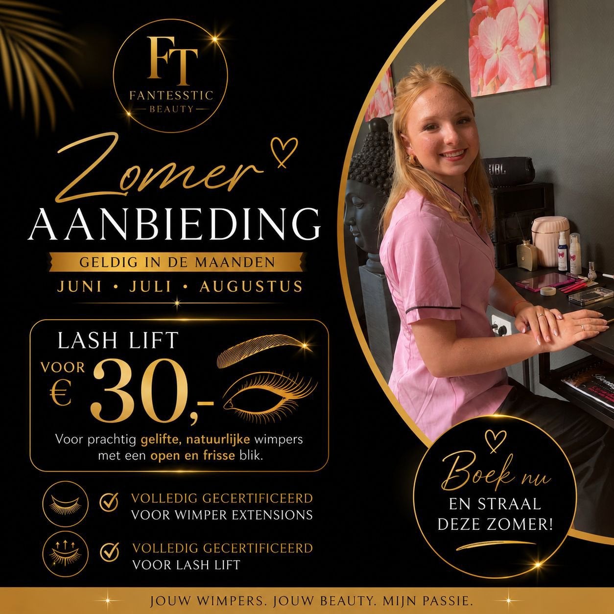 Lash lift of wimperextentions bijna gratis, Eén persoon