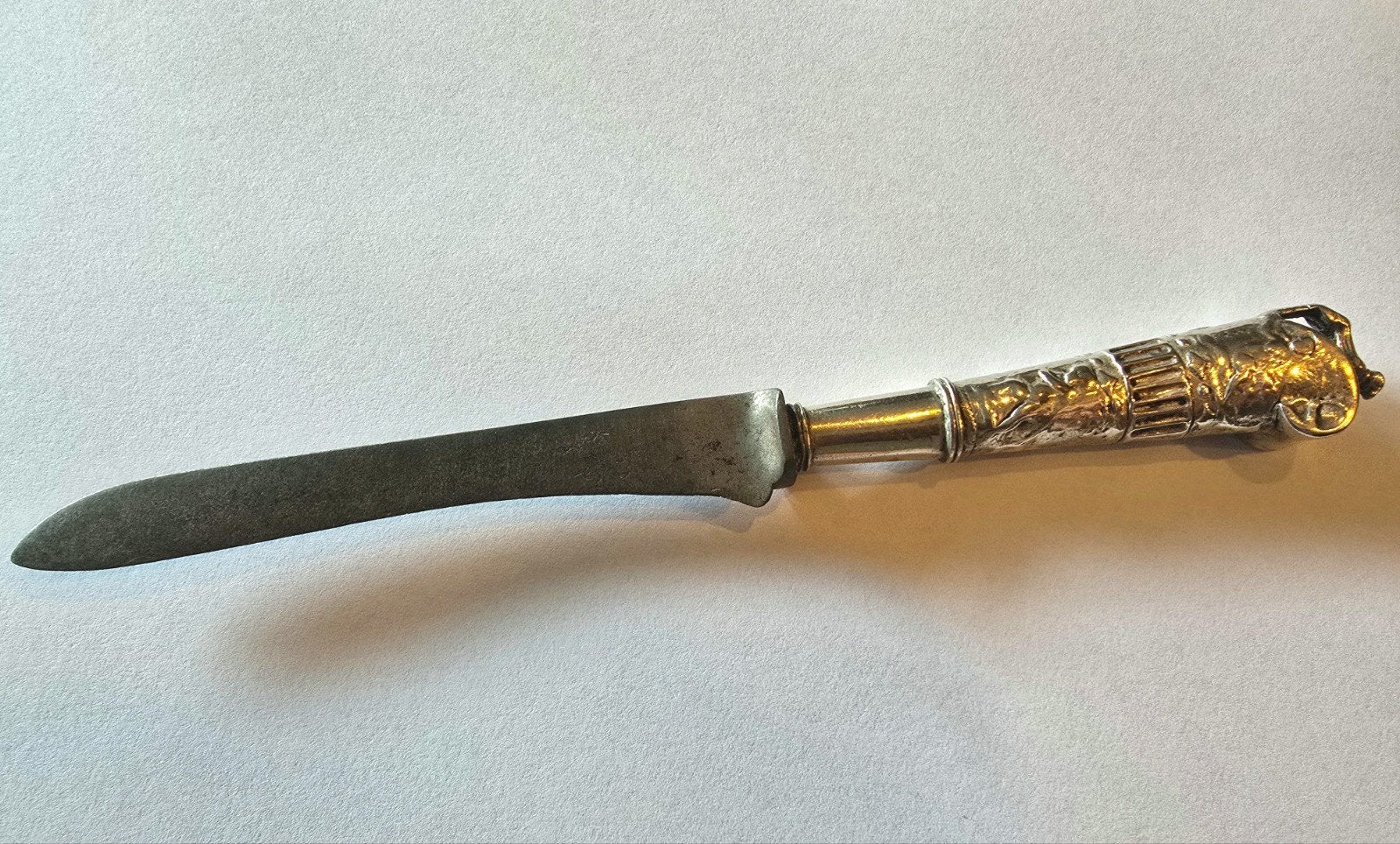 Reismes Pistoolheft Antiek Hollands Zilver 18e Eeuws, Antiek en Kunst, Ophalen of Verzenden