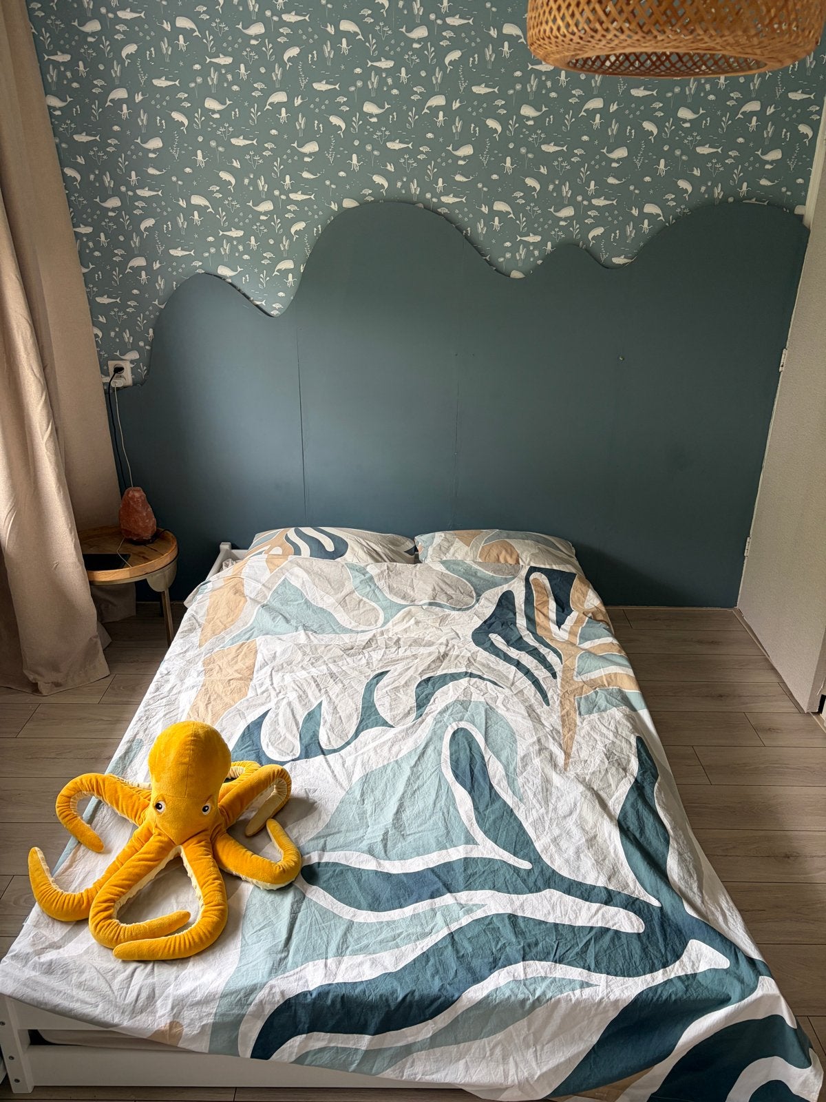 Montessori vloerbed peuter 140x200 wit hout als nieuw, 180 cm of meer, Ophalen, Lattenbodem, 100 cm of meer