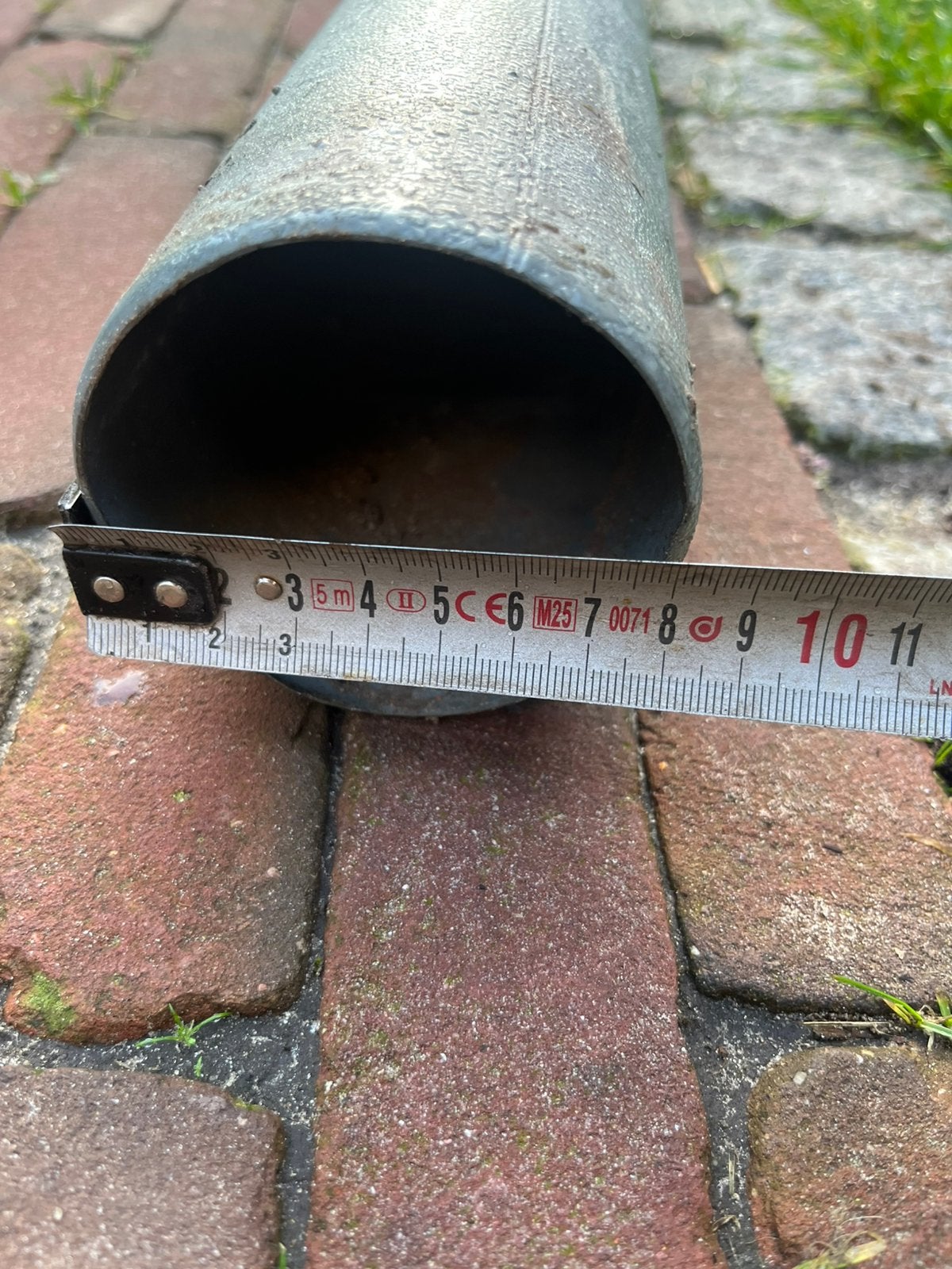 Zinken Regenpijp 3000 x 80mm, HWA Hemelwaterafvoer, Ophalen, Zo goed als nieuw