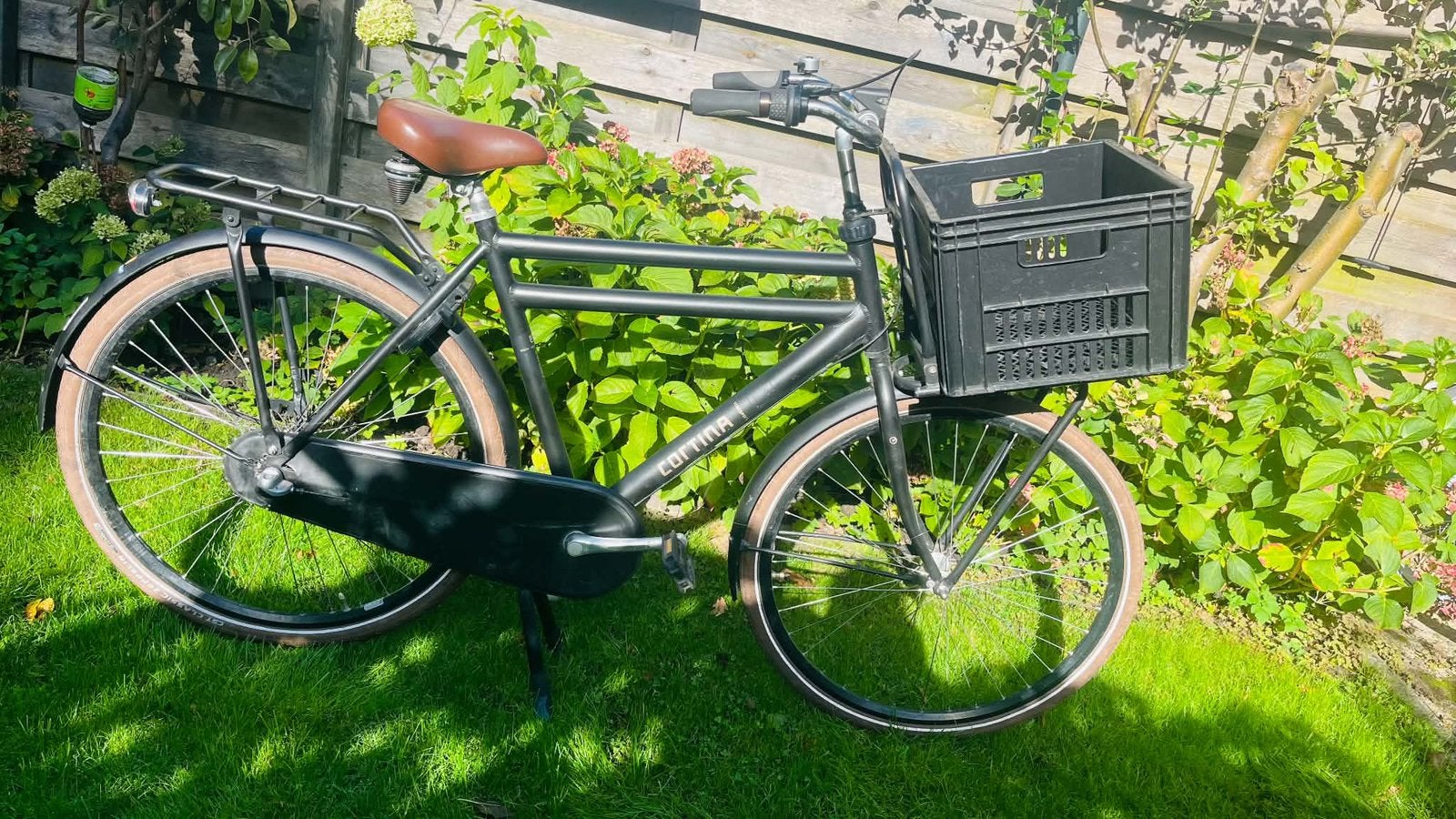 Cortina herenfiets zwart mat 28 inch, Gebruikt, Versnellingen, 57 tot 61 cm, Ophalen