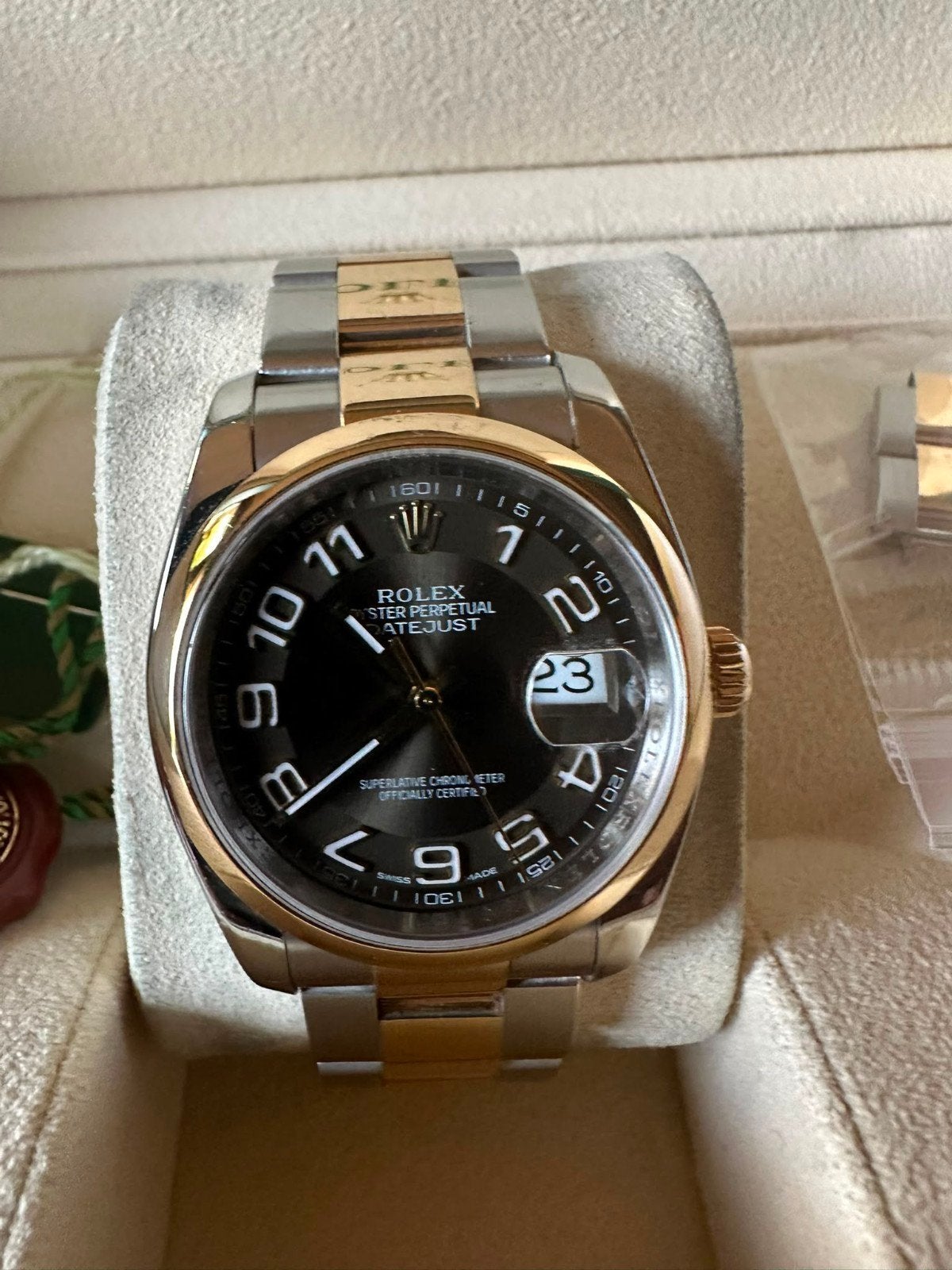 Rolex Datejust Racing Steel  goud 36mm, Sieraden, Tassen en Uiterlijk, Horloges | Heren, Rolex, Ophalen of Verzenden, Zo goed als nieuw