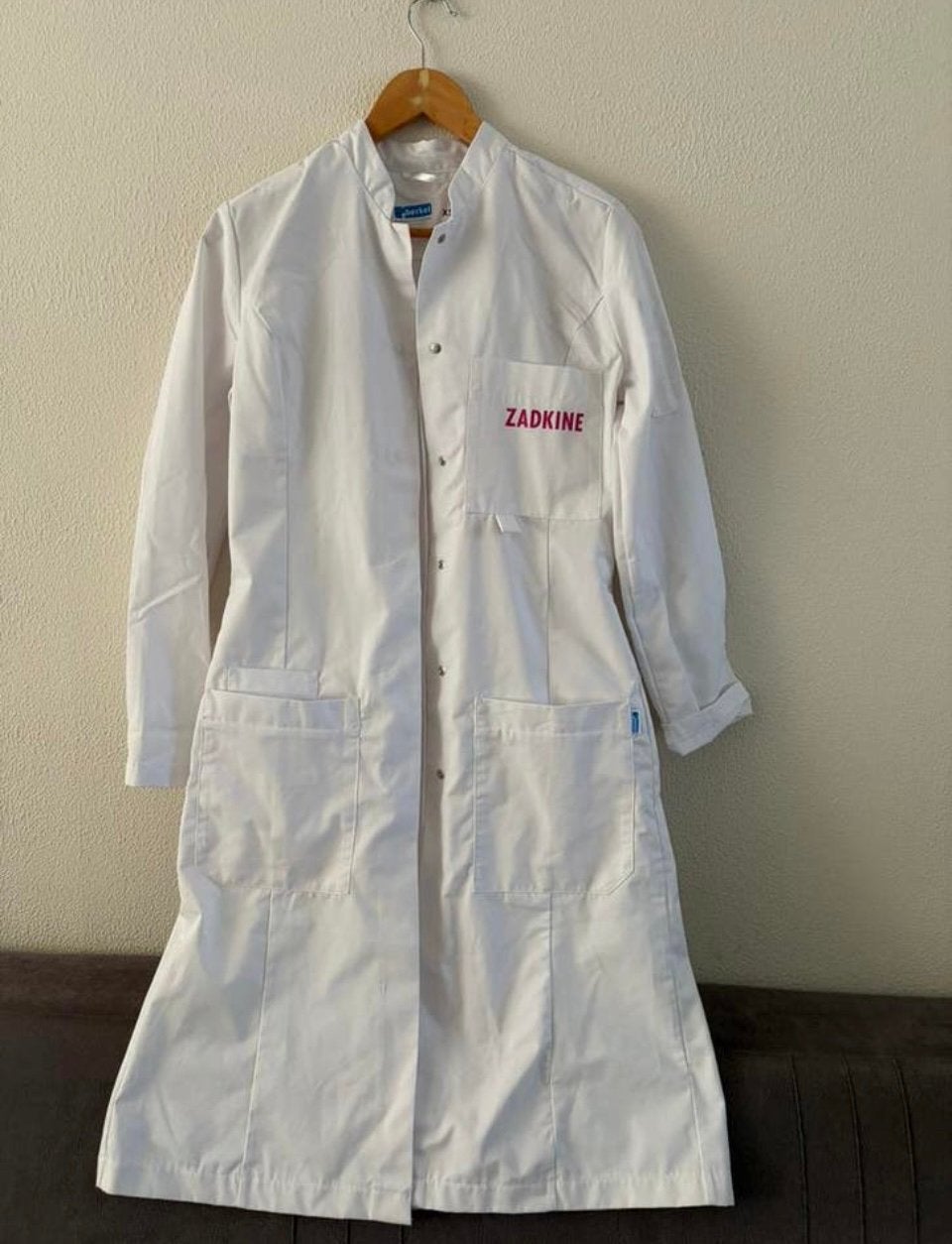 Zadkine Witte Schort Apothekersassistente, Ophalen of Verzenden, Zo goed als nieuw, Maat 34 (XS) of kleiner, Wit