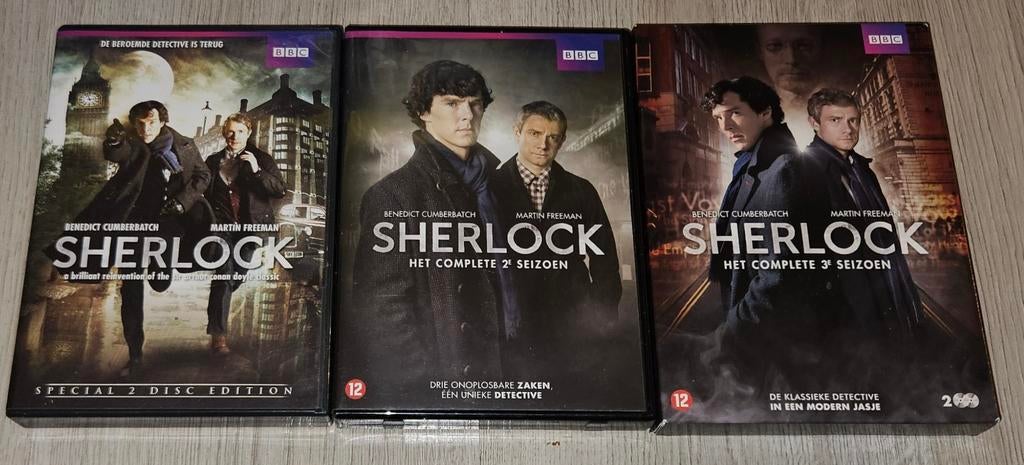 Sherlock - 3 Seizoenen - Complete Serie - 6 DVDs, Cd's en Dvd's, Boxset, Drama, Ophalen of Verzenden, Zo goed als nieuw