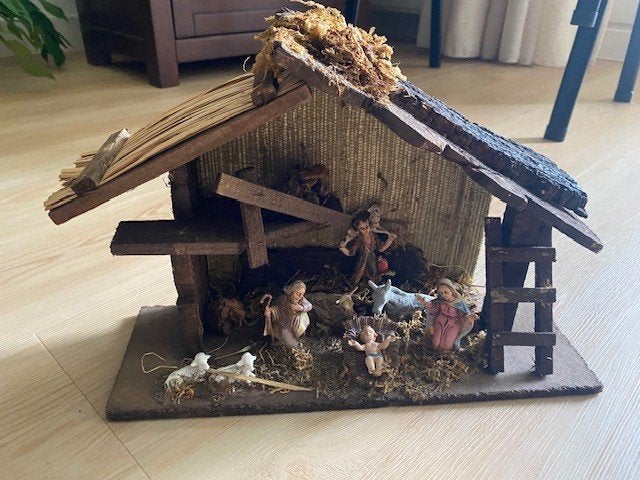 Kerststal met beelden, Ophalen of Verzenden, Gebruikt