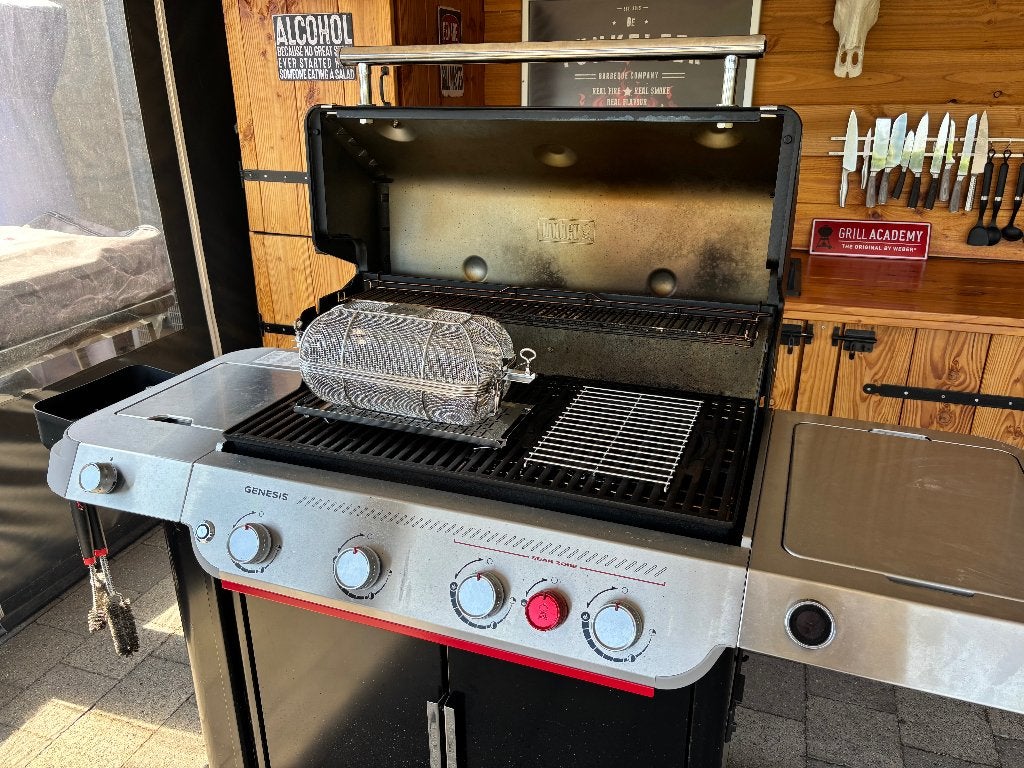 Weber Genesis BBQ (nieuw model) + Crafted Frameset + hoes, Ophalen, Zo goed als nieuw, Weber
