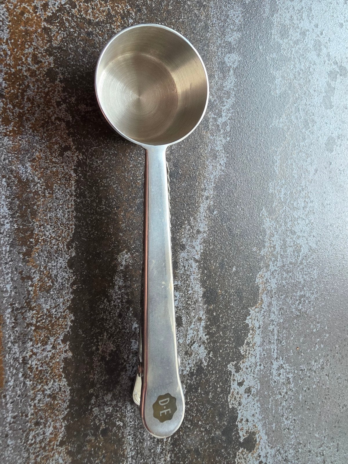 Douwe Egberts . Maatschepje met klip - Koffieschepje, Zilver, Ophalen of Verzenden, Metaal, Overige merken