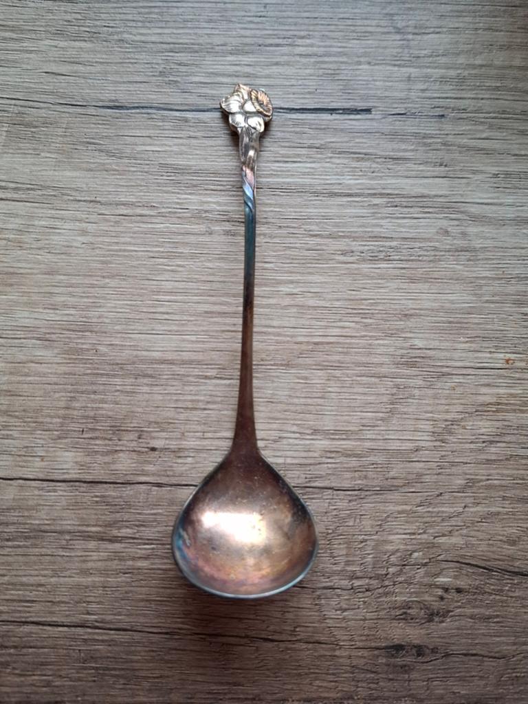 Antiek vintage oude sauslepel roomlepel, Ophalen of Verzenden