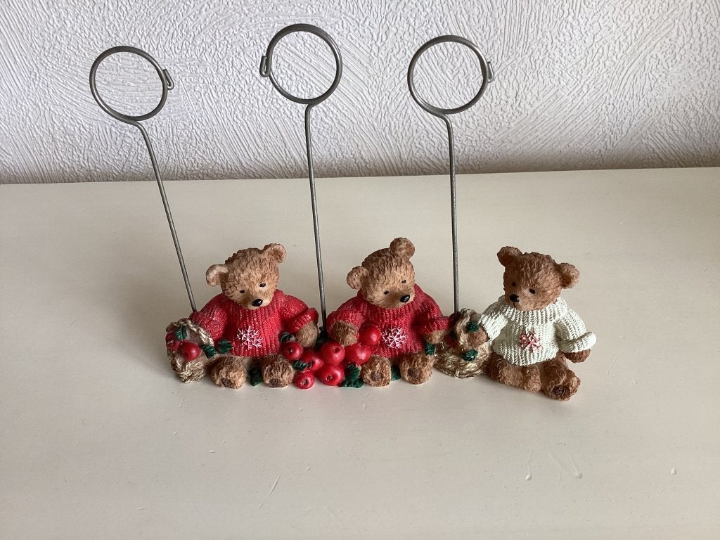 Fotostandaard, houder foto's voor 3 foto's 3 beren, beertjes, Ophalen of Verzenden, Zo goed als nieuw