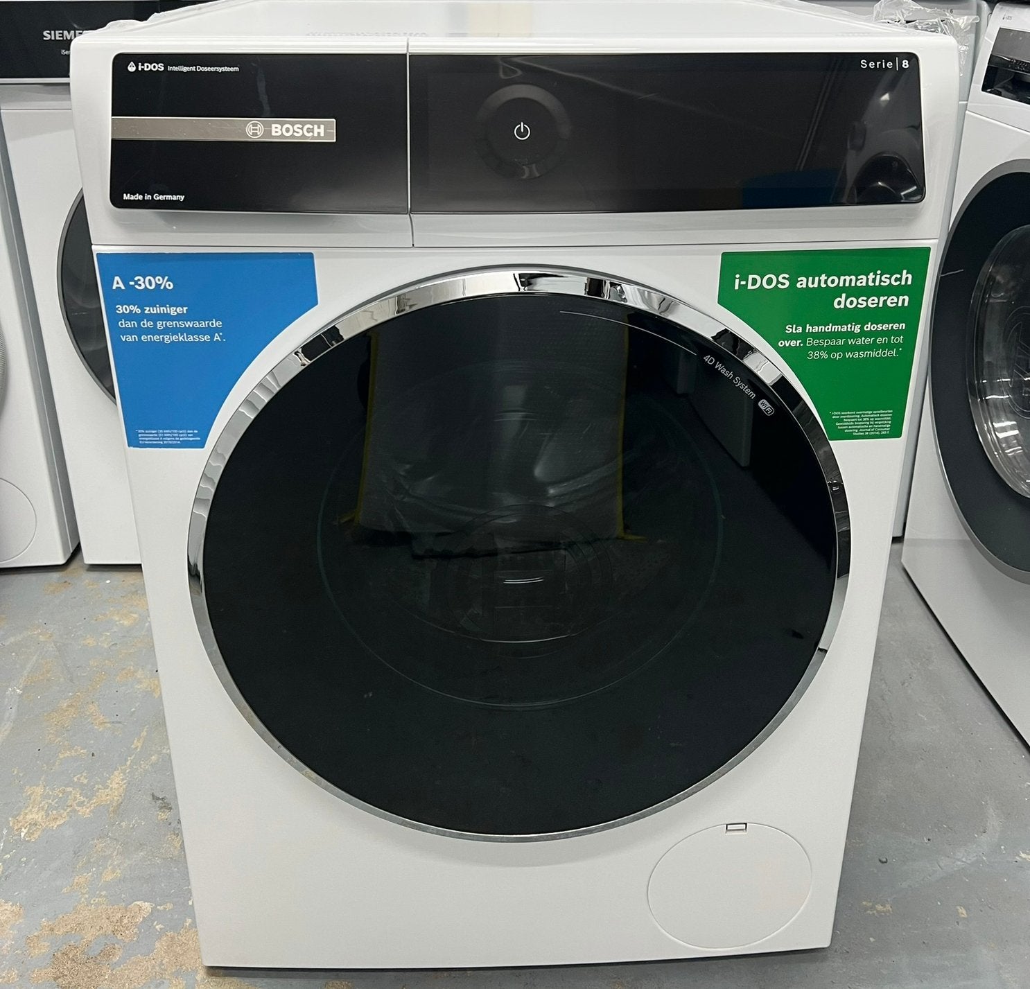 Bosch Serie 8 wasmachine 9KG i-Dos & WiFi Eind 2025, Witgoed en Apparatuur, 1200 tot 1600 toeren, 8 tot 10 kg, Energieklasse A of zuiniger