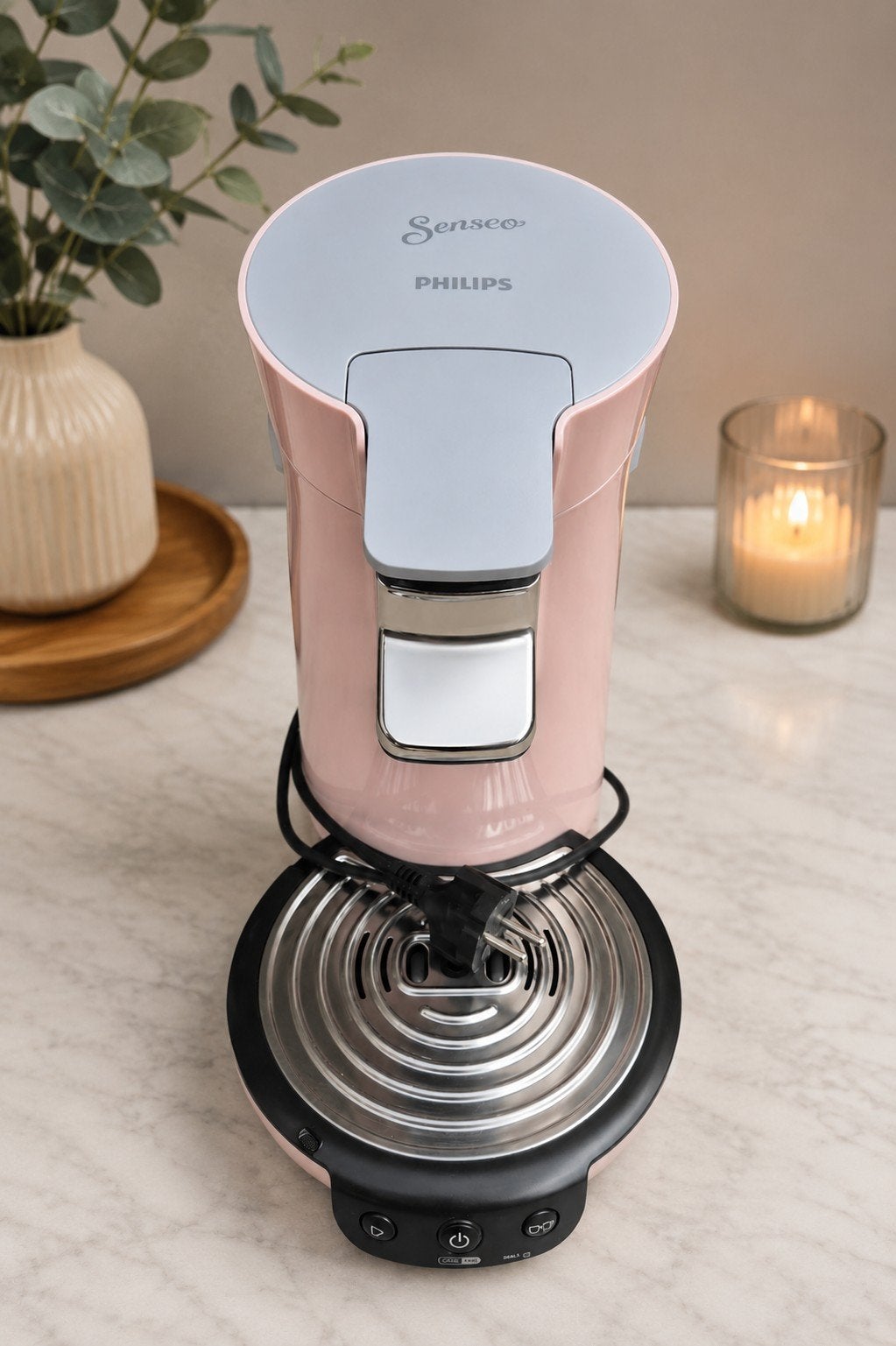 Roze Senseo koffiezetapparaat - perfect werkend, Ophalen, Koffiepads en cups, Gebruikt, Koffiemachine