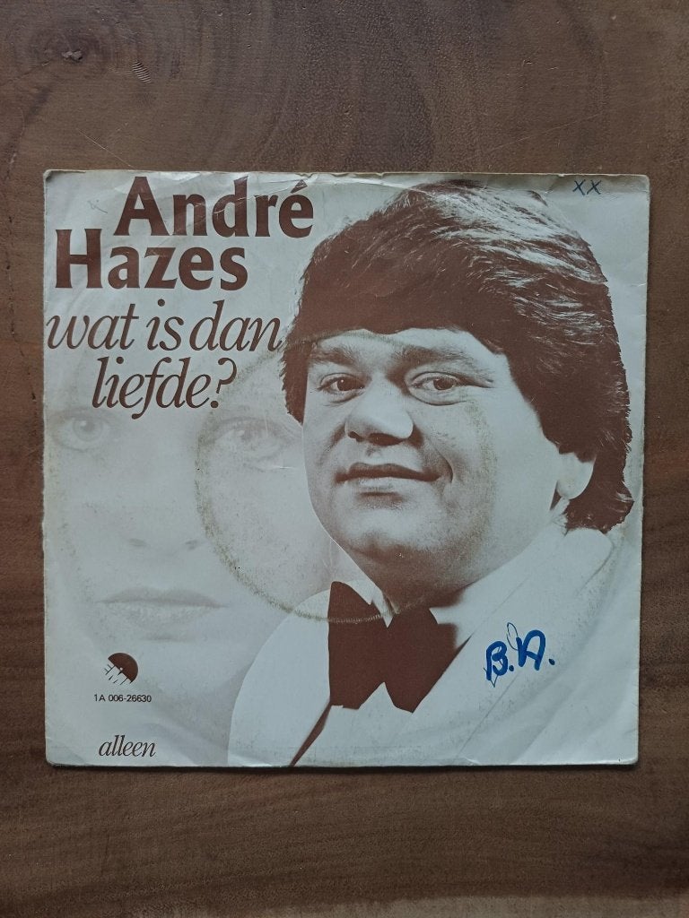 Andre Hazes - Wat is dan Liefde - Single - Vinyl, Cd's en Dvd's, Vinyl Singles, Ophalen of Verzenden, Gebruikt, Nederlandstalig