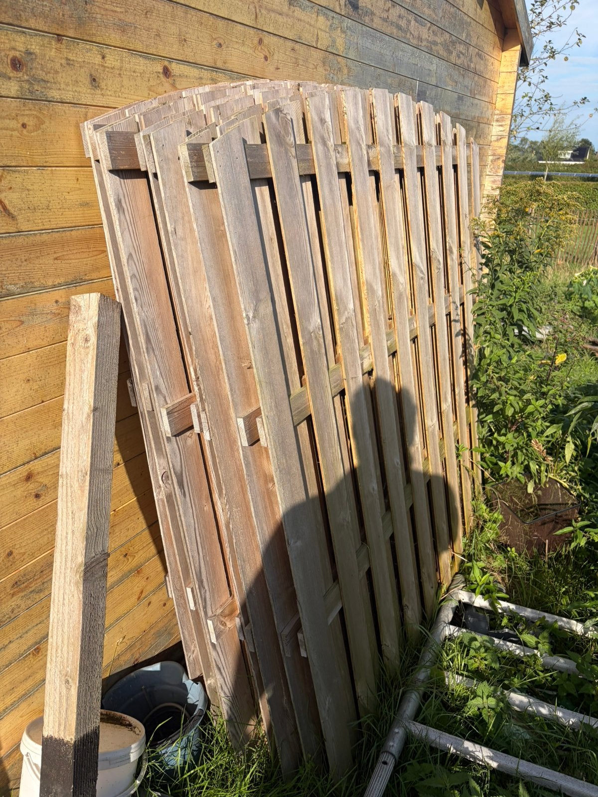 10 x 1,80x1.80 schutting schermen, Ophalen, 1 tot 2 meter, Minder dan 3 meter, Zo goed als nieuw