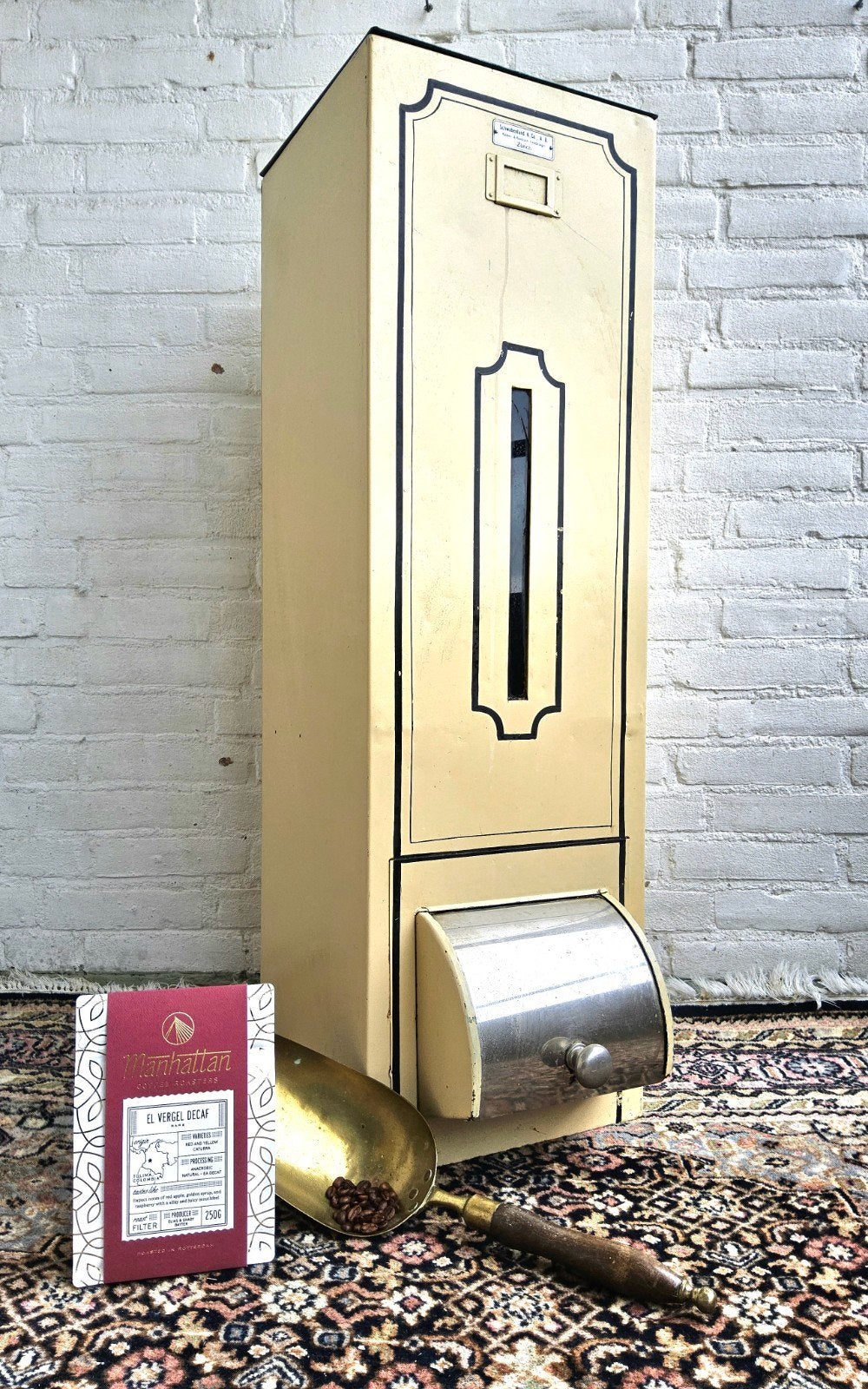 Grote antieke koffie dispenser koffie silo Schwabenland 89cm, Ophalen of Verzenden