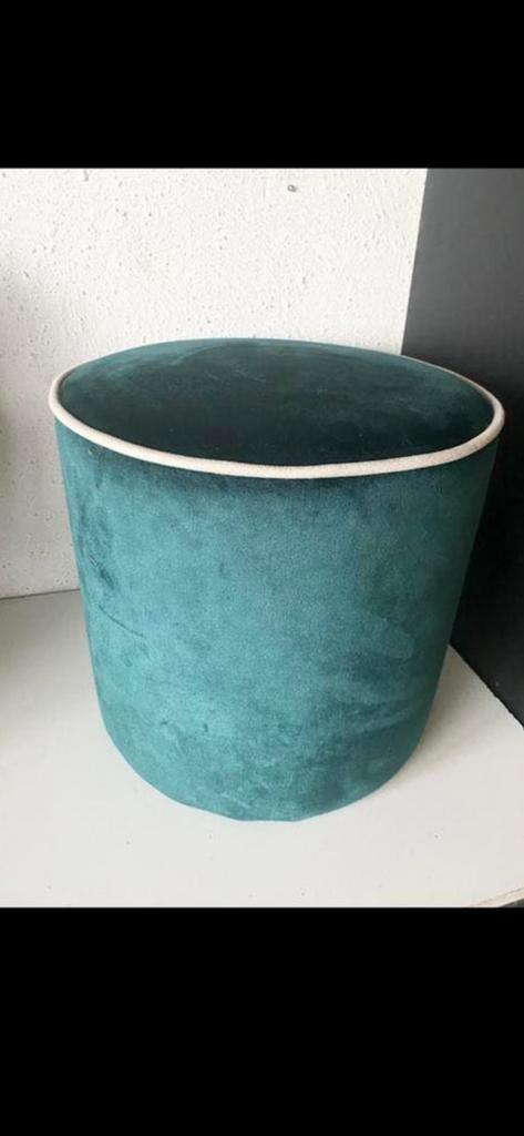 mooie XENOS ‘POEF/HOCKER/VOETENBANK, Ophalen, Groen, Overige materialen, Nieuw