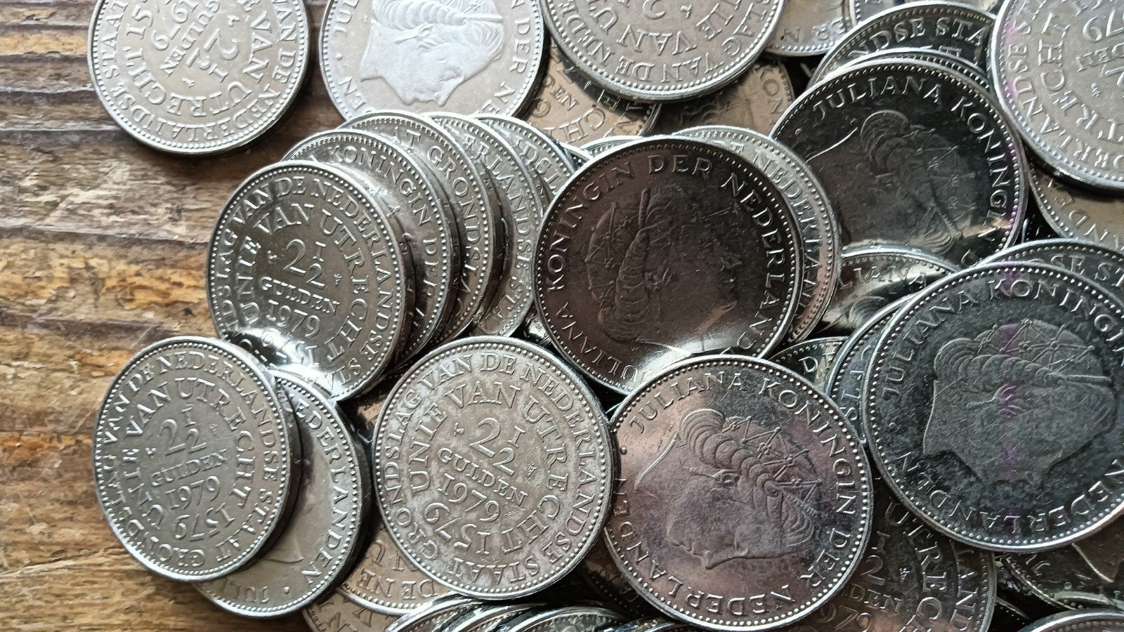 160 nikkelen rijksdaalders unie van utrecht 1979 slechts 40€, Ophalen of Verzenden, Nederland, Munten