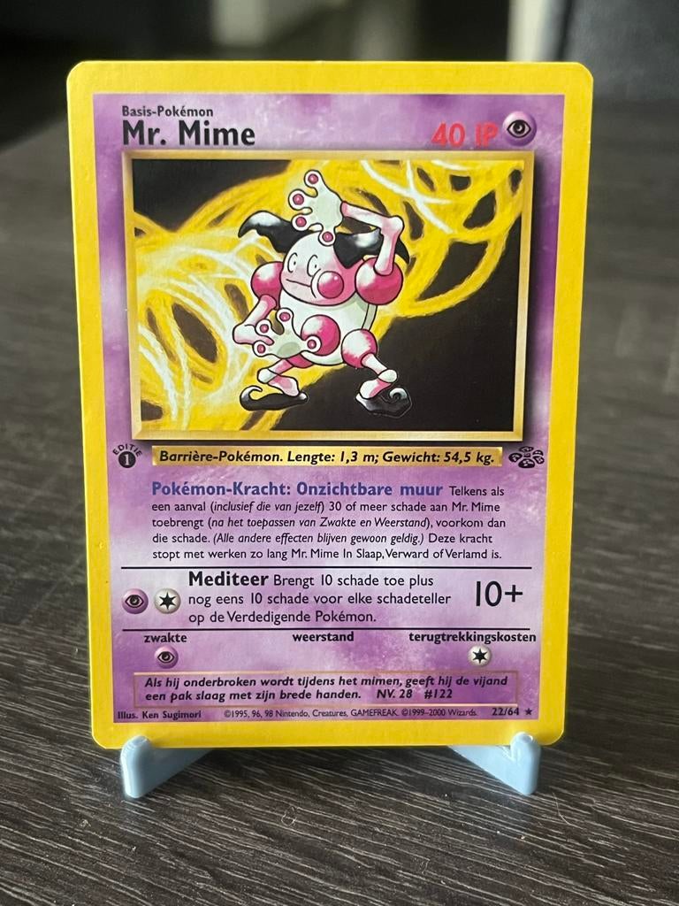 Mr. Mime NL 1e editie (22/64) - Jungle - EX, Ophalen of Verzenden, Zo goed als nieuw, Losse kaart
