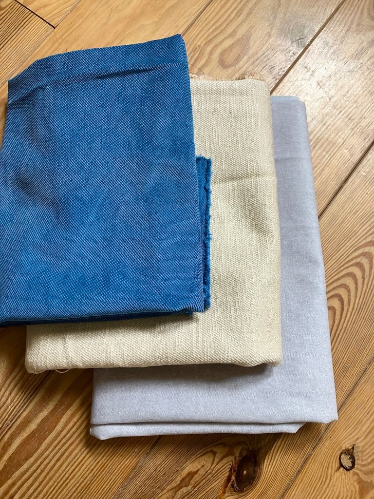 Meubelstof | effen | 3 coupons, Hobby en Vrije tijd, Overige materialen, Overige kleuren, Ophalen of Verzenden, Zo goed als nieuw