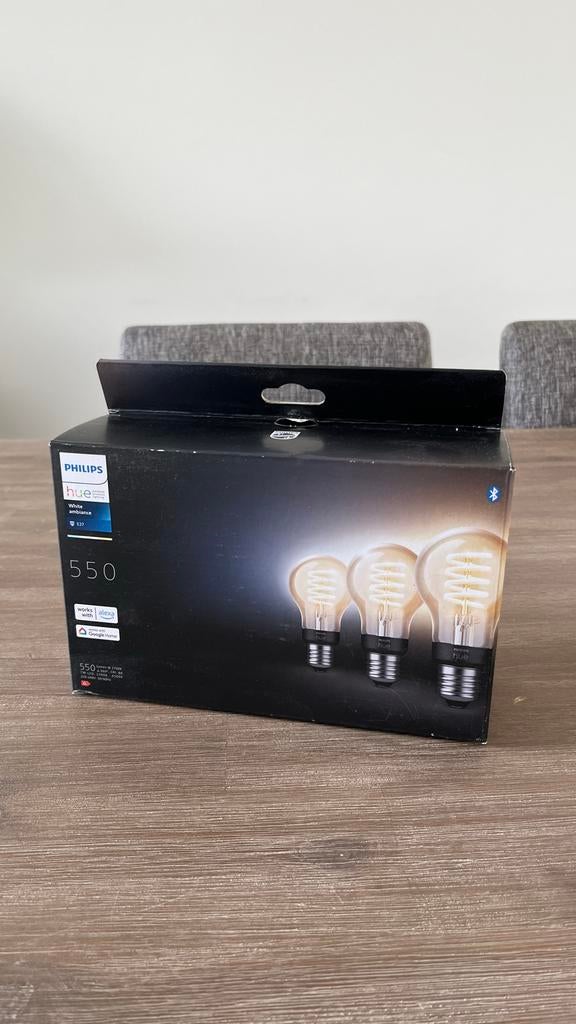 Philips Hue White Ambiance E27 LED Lampen (3 stuks), Huis en Inrichting, Lampen | Losse lampen, Led-lamp, Soft of Flame, 60 watt of meer