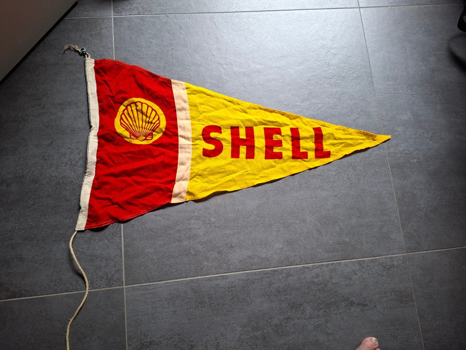 shell vlag oud collectors item, Ophalen of Verzenden, Zo goed als nieuw, Reclamebord