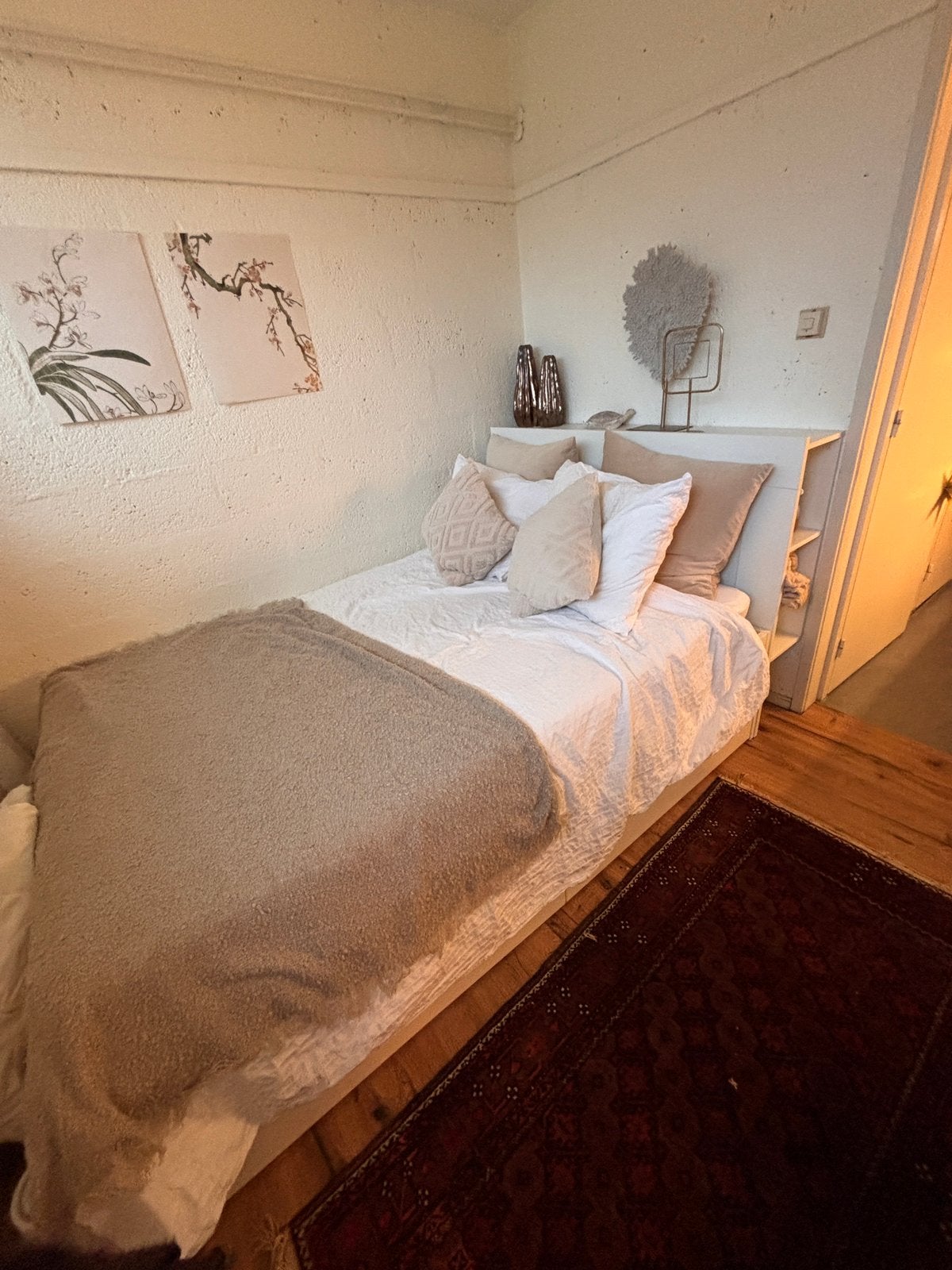 IKEA - brimnes bed met hoofdbord (140), Ophalen, Zo goed als nieuw, Tweepersoons
