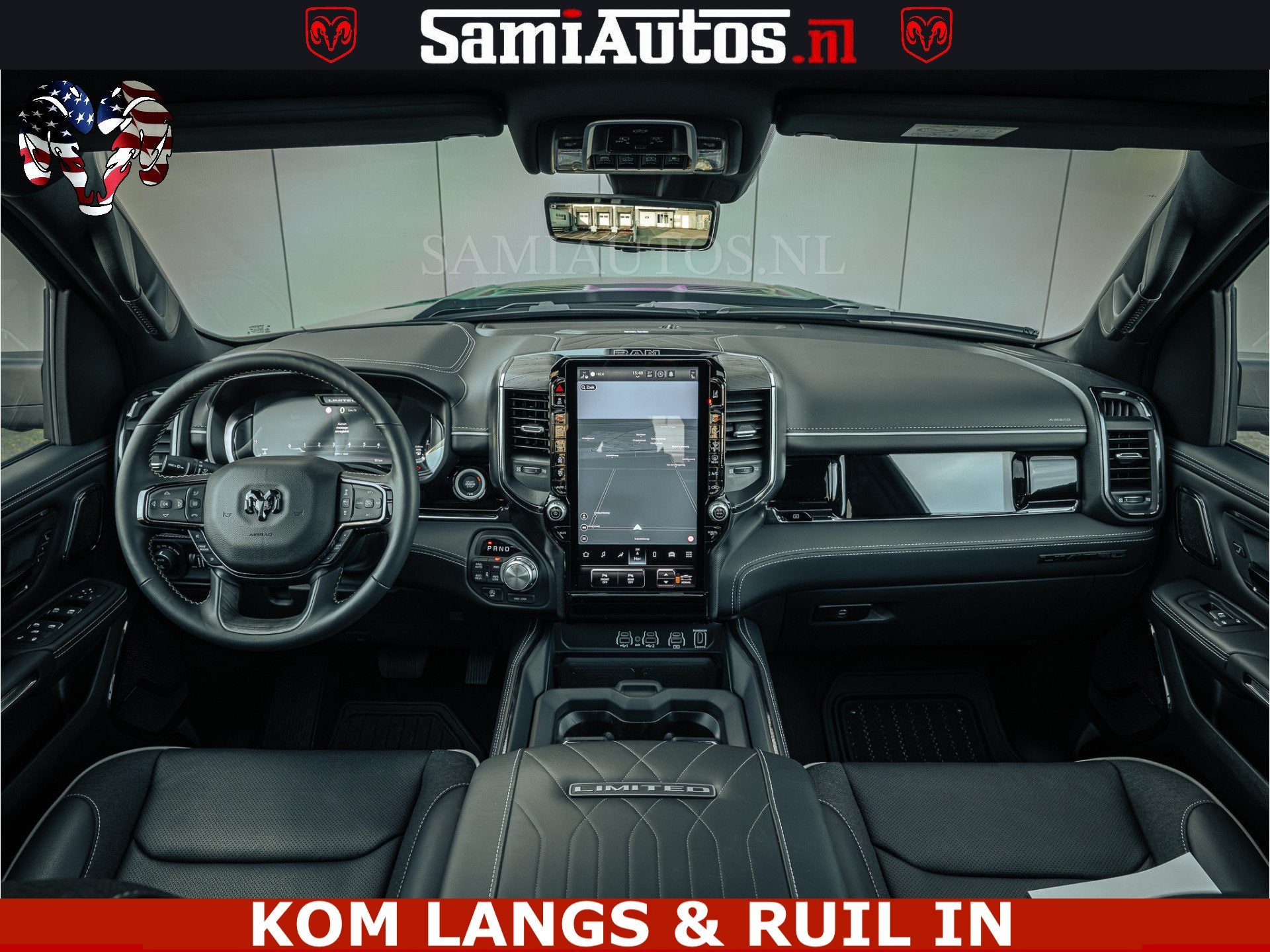 Dodge Ram Limited H.O 540PK 706Nm | Massage + Full Option |, Auto's, Dodge, Automaat, Met garantie (alle), Zwart, Leder
