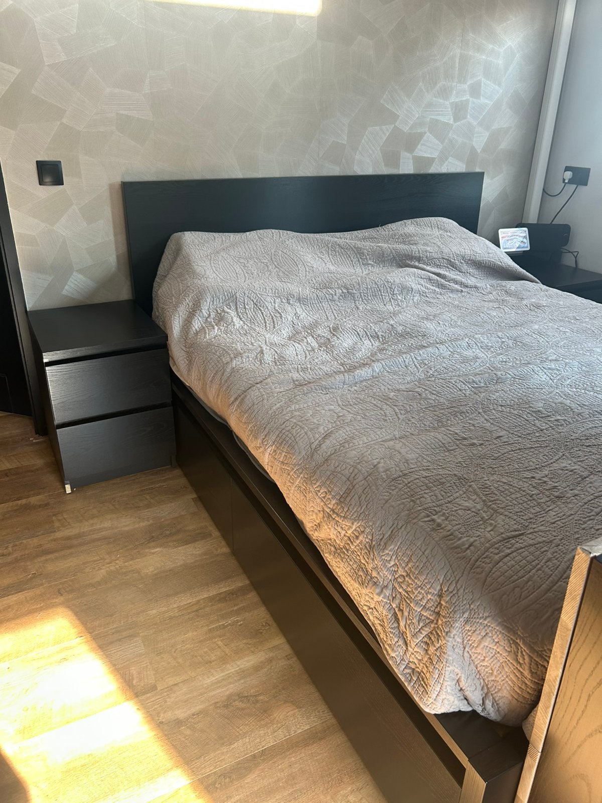 Ikea malm bed 160x200, Ophalen, Zo goed als nieuw, Tweepersoons