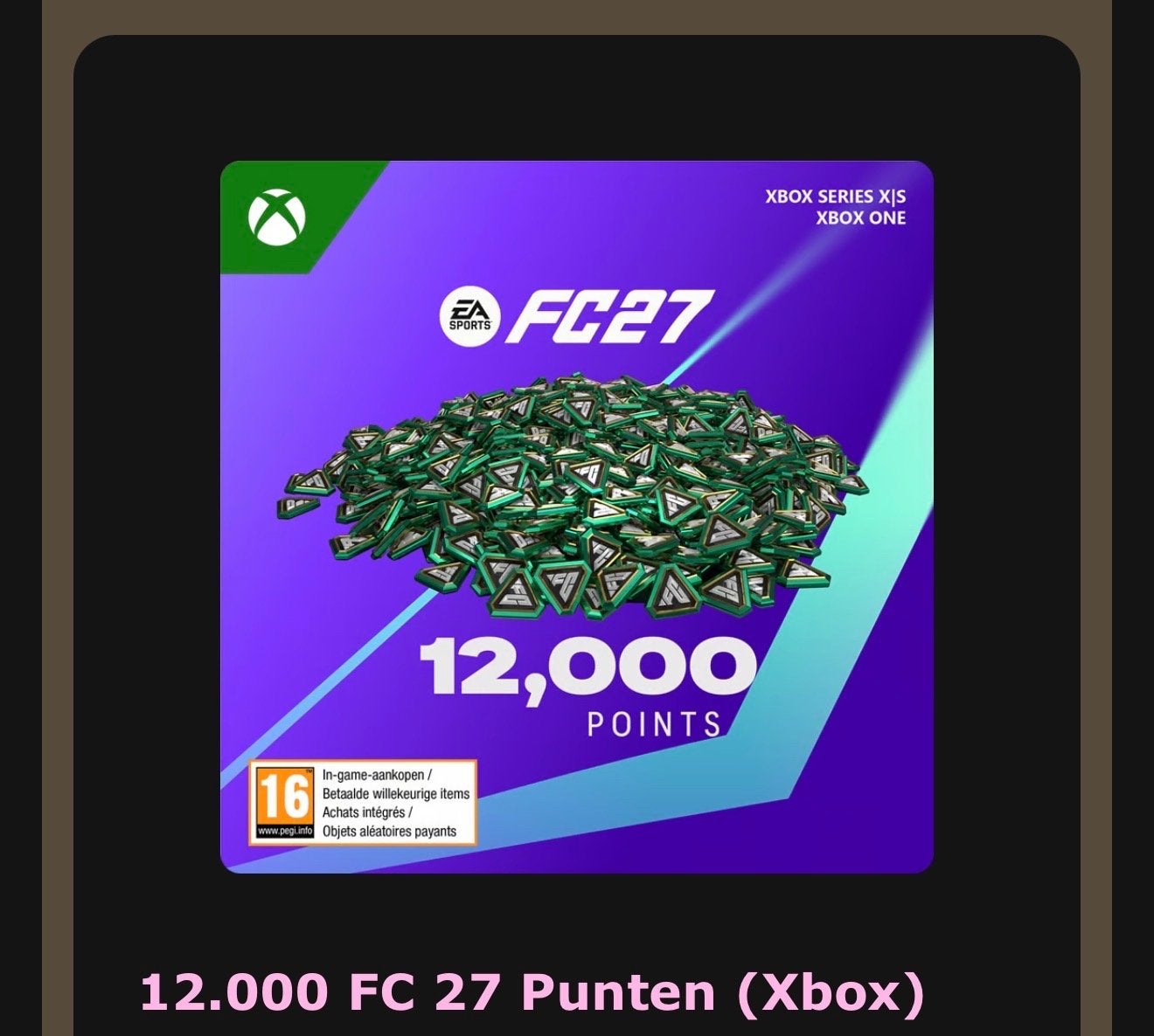 12.000 FC 27 Punten (Xbox) - Direct Leverbaar