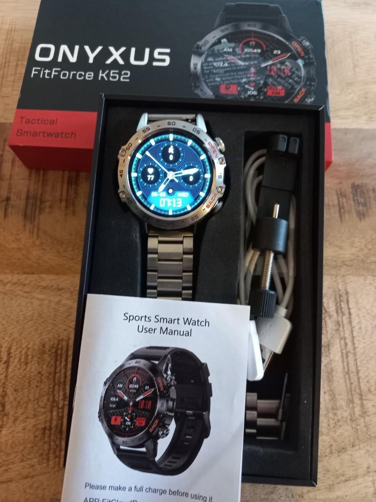 Onyxus FitForce K52 Tactische Smartwatch, Onyxus, Nieuw, Ophalen of Verzenden, Waterdicht