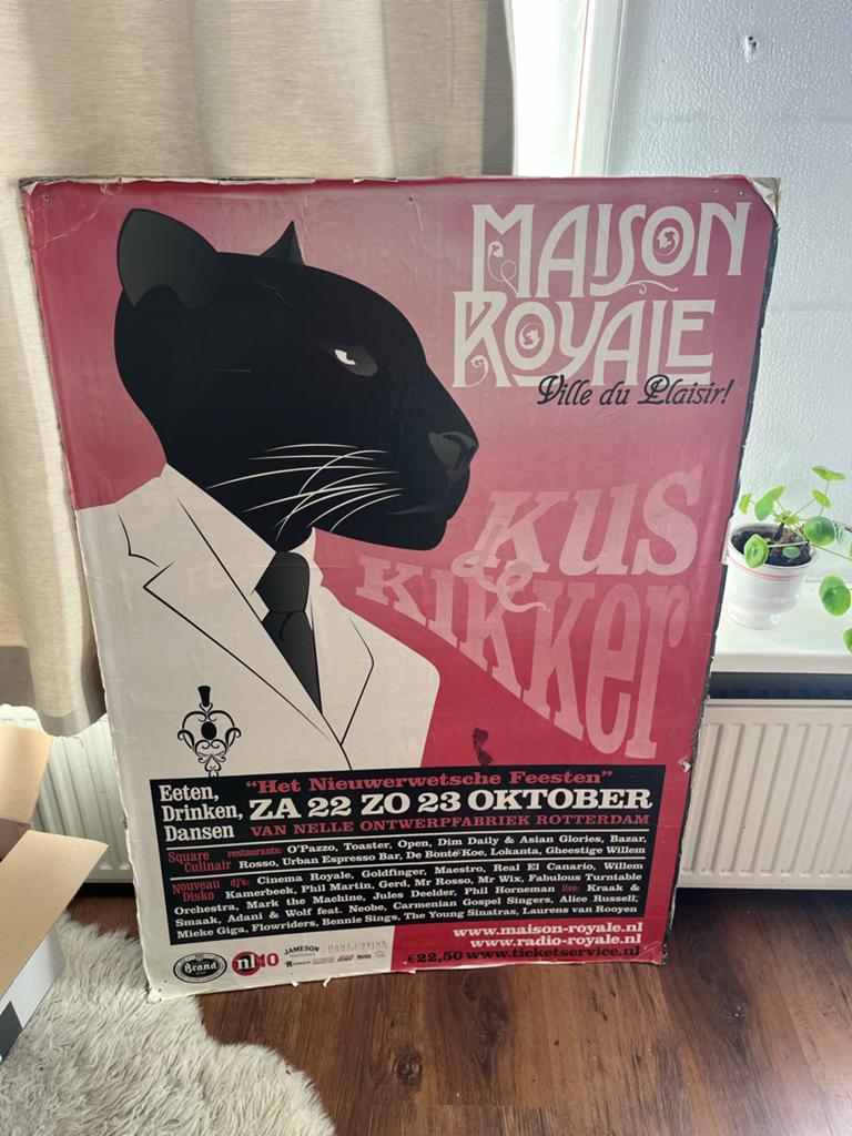 Maison Royale 'Kus de Kikker' Evenement Poster, Ophalen, Deurposter of groter, Overige onderwerpen, Rechthoekig Staand
