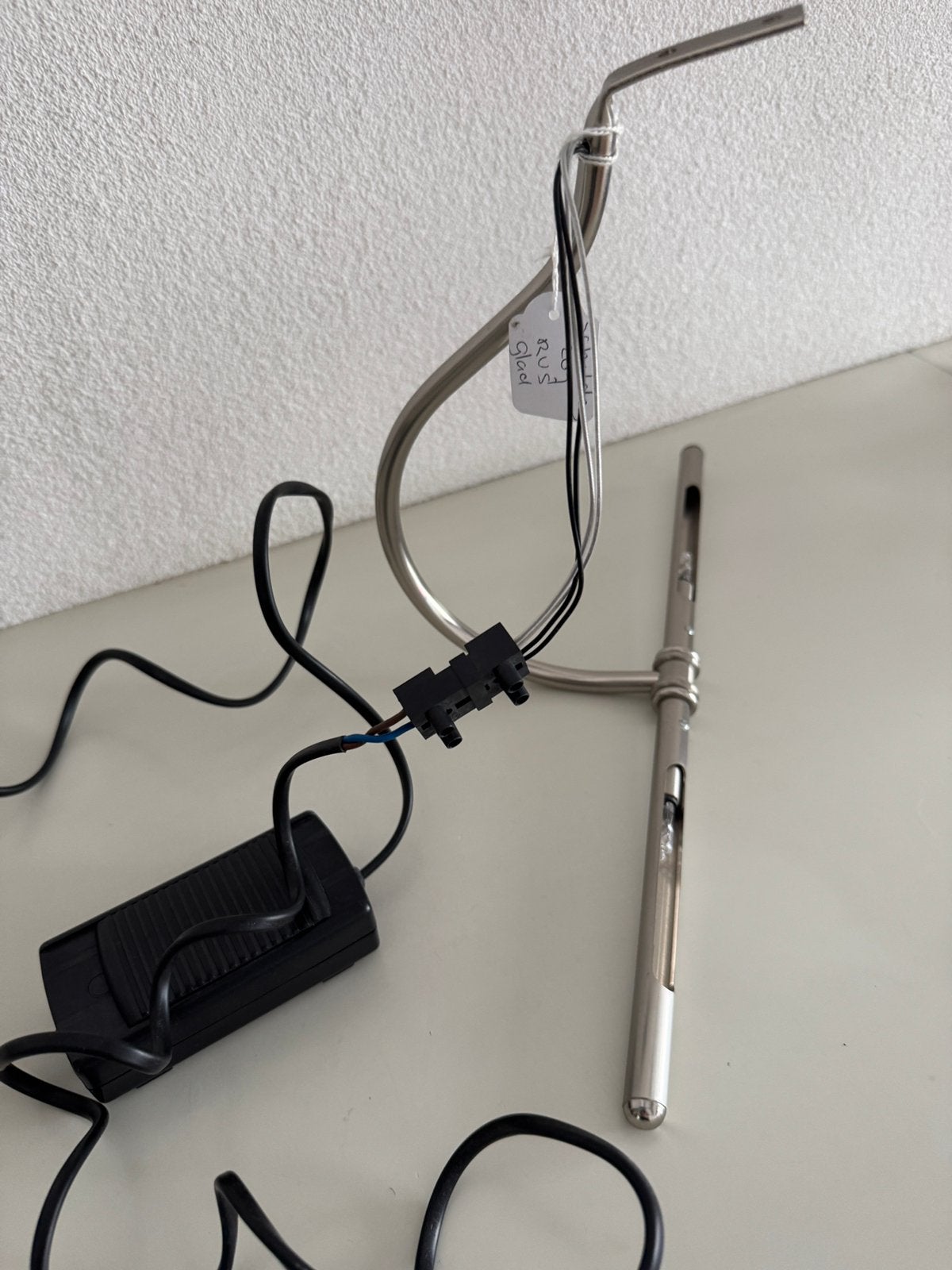 Rvs schilderijlamp( halogeen) met dimmer., Met schakelaar, Nieuw, Ophalen of Verzenden, Zilver