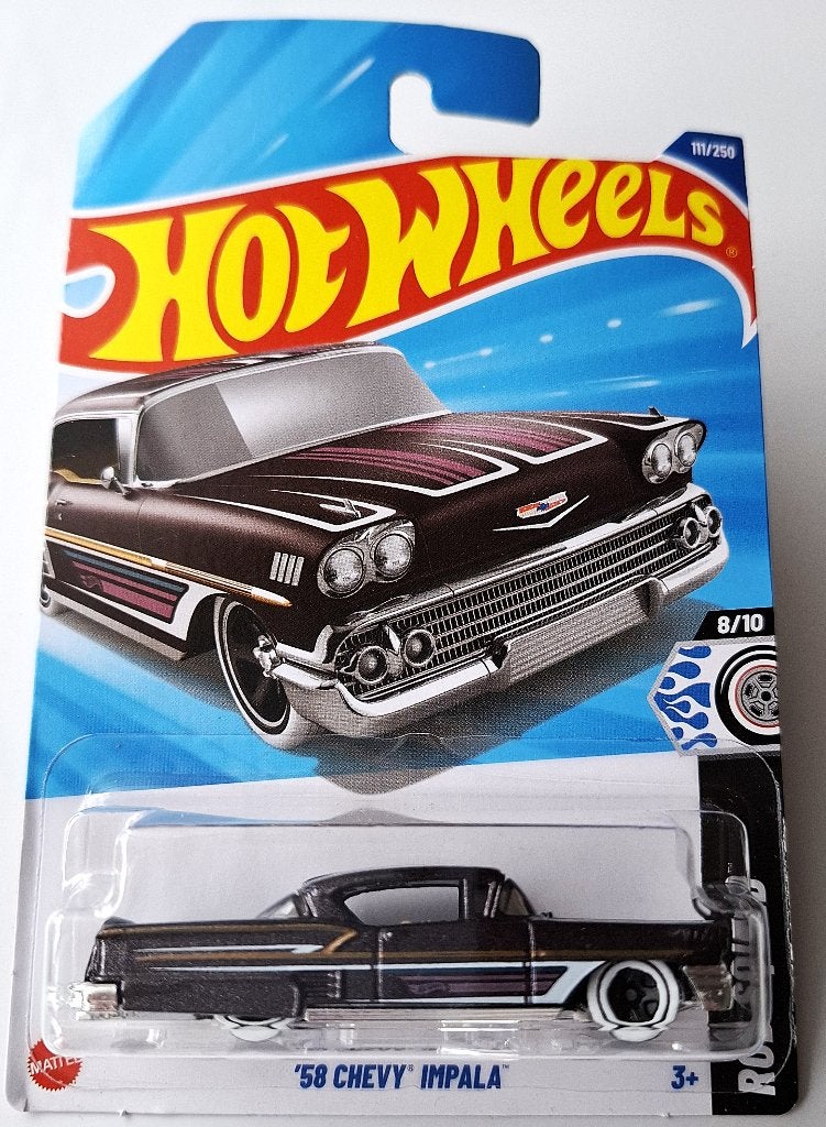 Hot Wheels '58 Chevy Impala, Long card (International), Ophalen, Nieuw, Auto