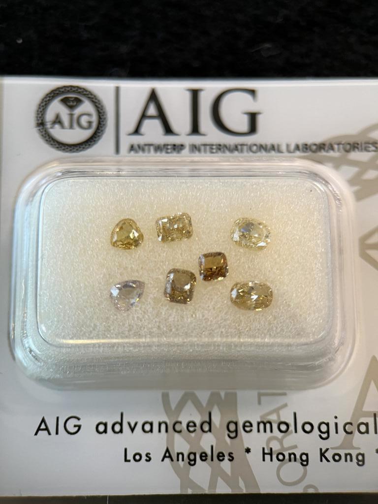 7 mixed cut diamanten 0,99ct Very Good (250), Ophalen of Verzenden, Zo goed als nieuw