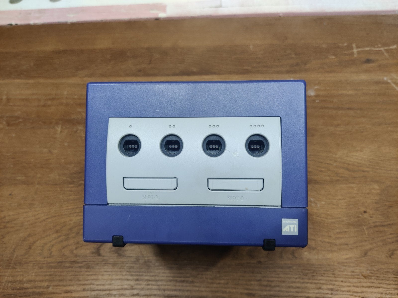 Nintendo GameCube Console Indigo Defect, Ophalen of Verzenden, Gebruikt, Paars, Zonder controller