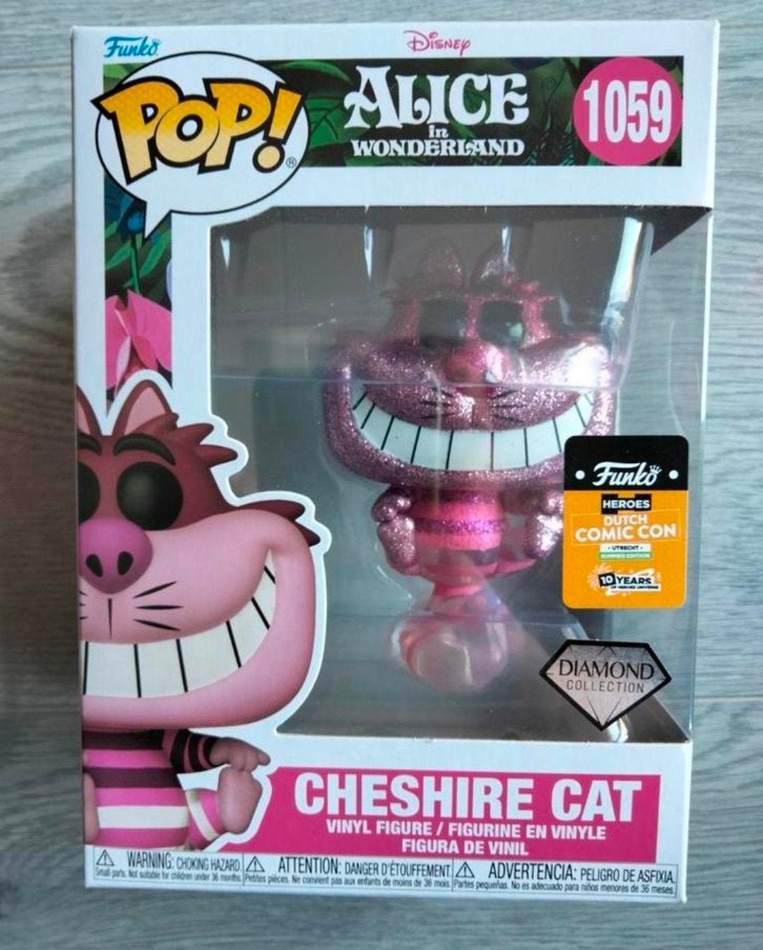 1059 Cheshire Cat Diamond Collection Alice Funko Pop, Verzenden, Zo goed als nieuw