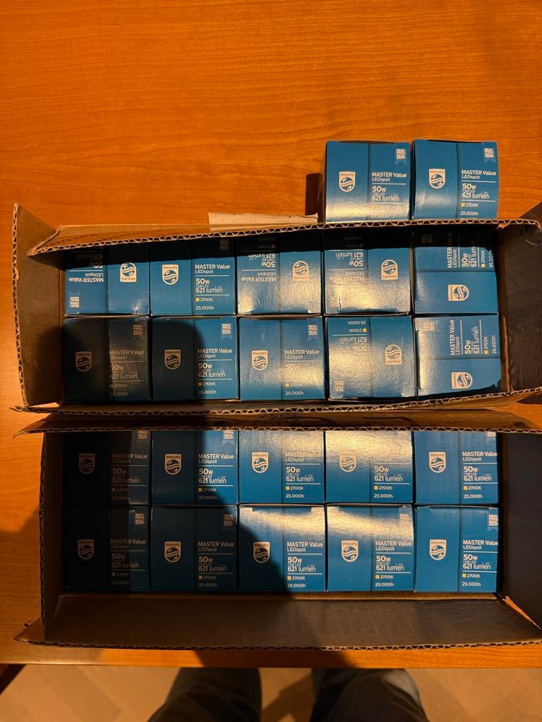 22x Philips GU5.3 LED lampen dimbaar 7.5W (50W equivalent), Ophalen of Verzenden, Nieuw, 30 tot 60 watt, Led-lamp