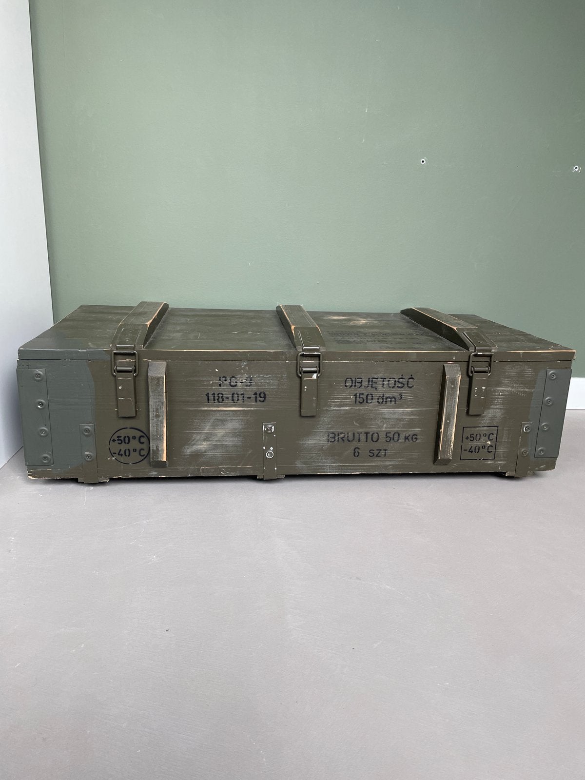 Militaire munitiekist - Houten kist - Groen, Ophalen, Overige soorten, Overige gebieden, Kist of Geocache