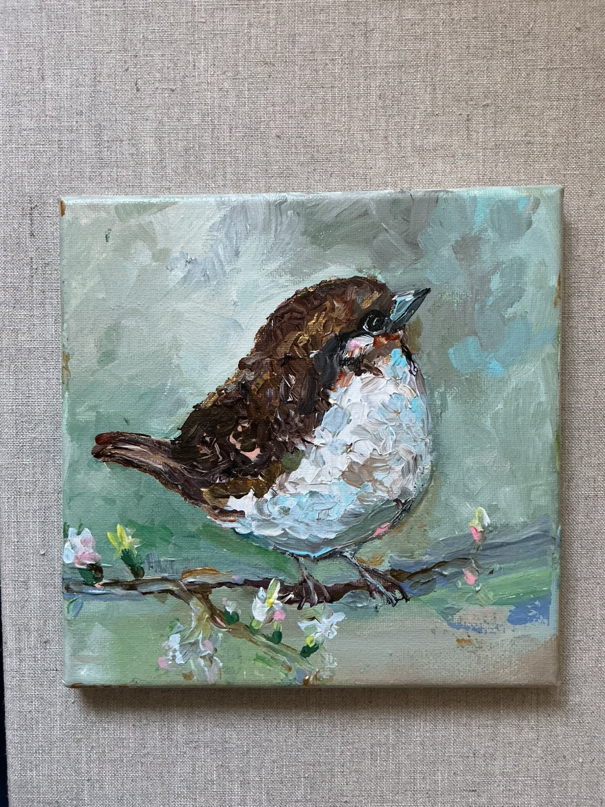 Mus ~ huismus ~ kleintje kunst ~ atelier, Huis en Inrichting, Ophalen of Verzenden, Nieuw, Minder dan 50 cm, Schilderij