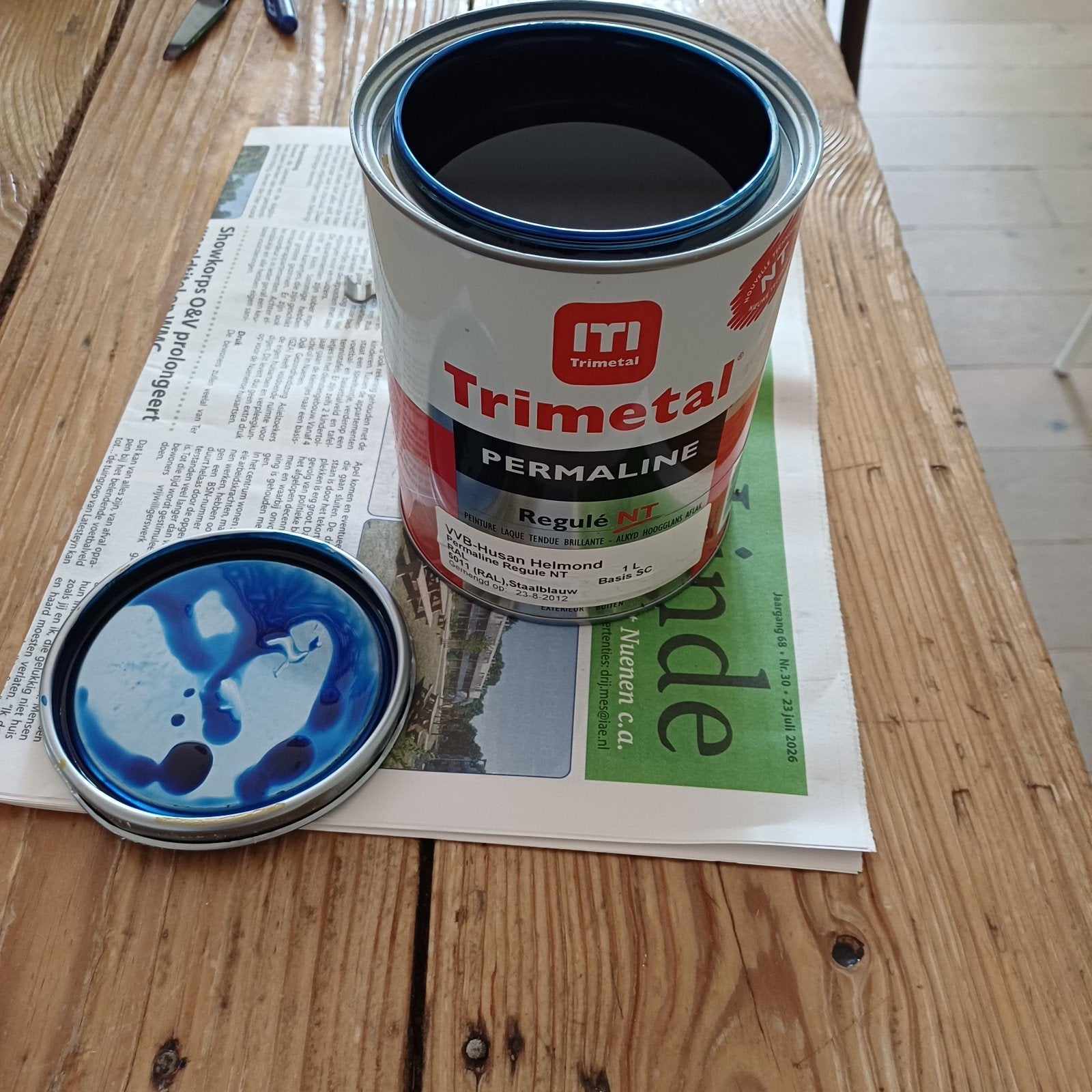 Trimetal Permaline Regule NT Verf - RAL 5011 Staalblauw, Blauw, Nieuw, Ophalen of Verzenden, Verf