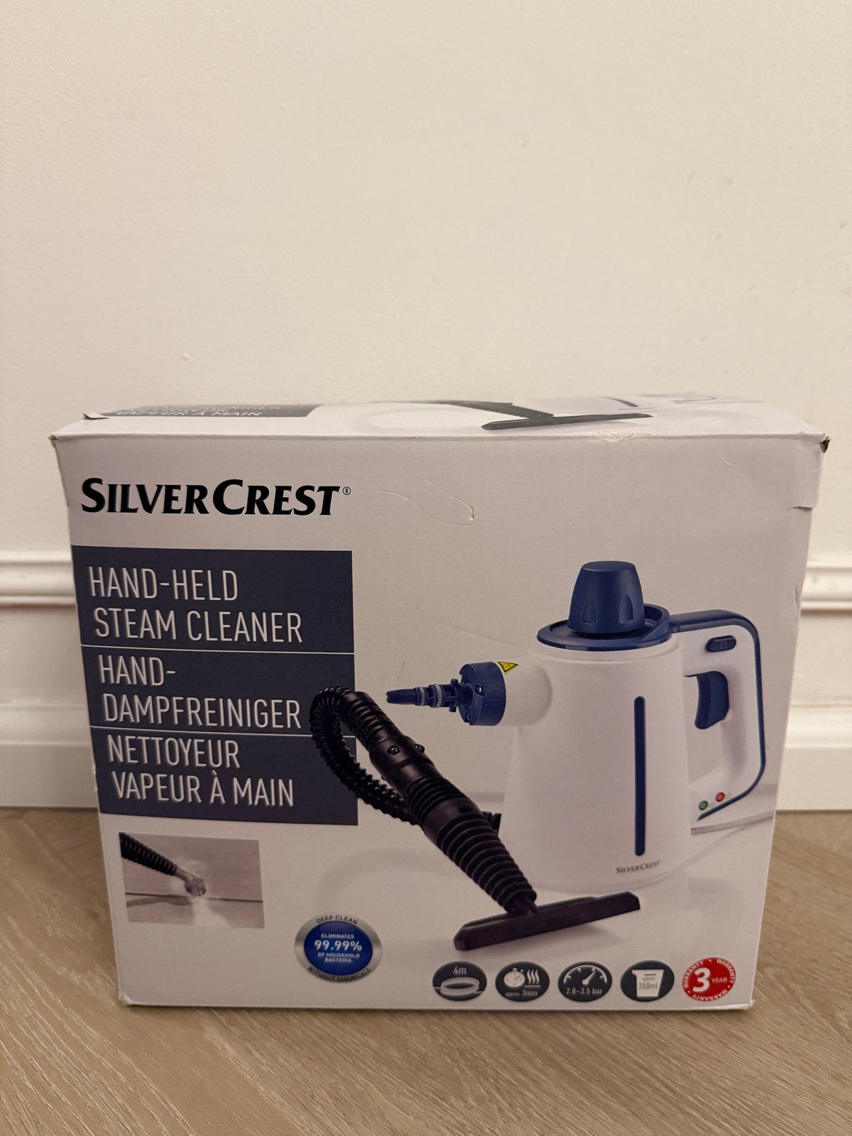SilverCrest Handstoomreiniger SDR 1050 D2 - Compleet, Ophalen of Verzenden, Overige merken, Inclusief accessoires, Stoomreiniger