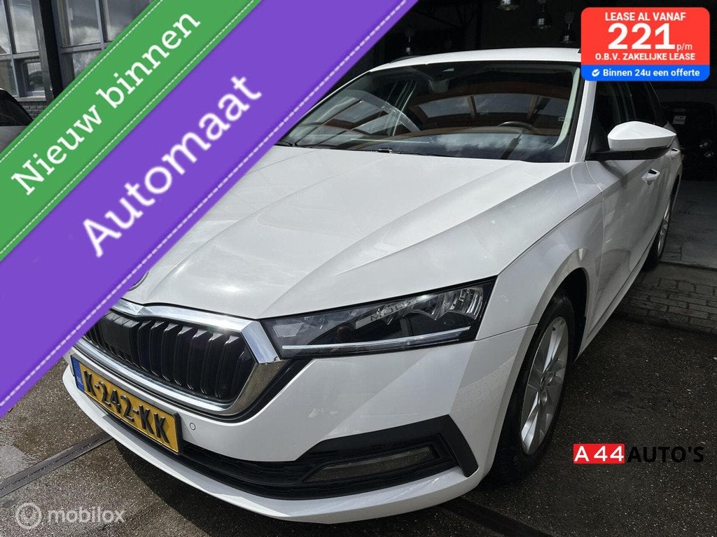 Skoda Octavia Combi 1.0 e-TSI Business Edition NL auto NAP, Auto's, Skoda, Stof, Wit, Automatische klimaatregeling, 19 km/l