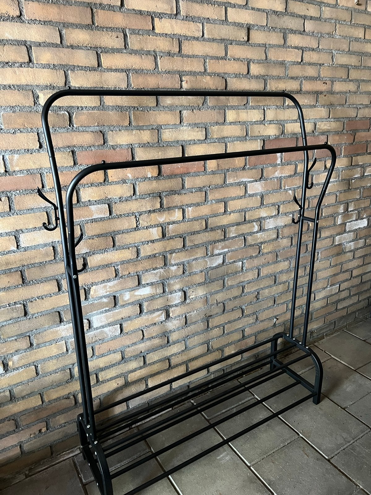 Kledingrek met schoenenrek en haken, Ophalen of Verzenden, Met wielen, Gebruikt