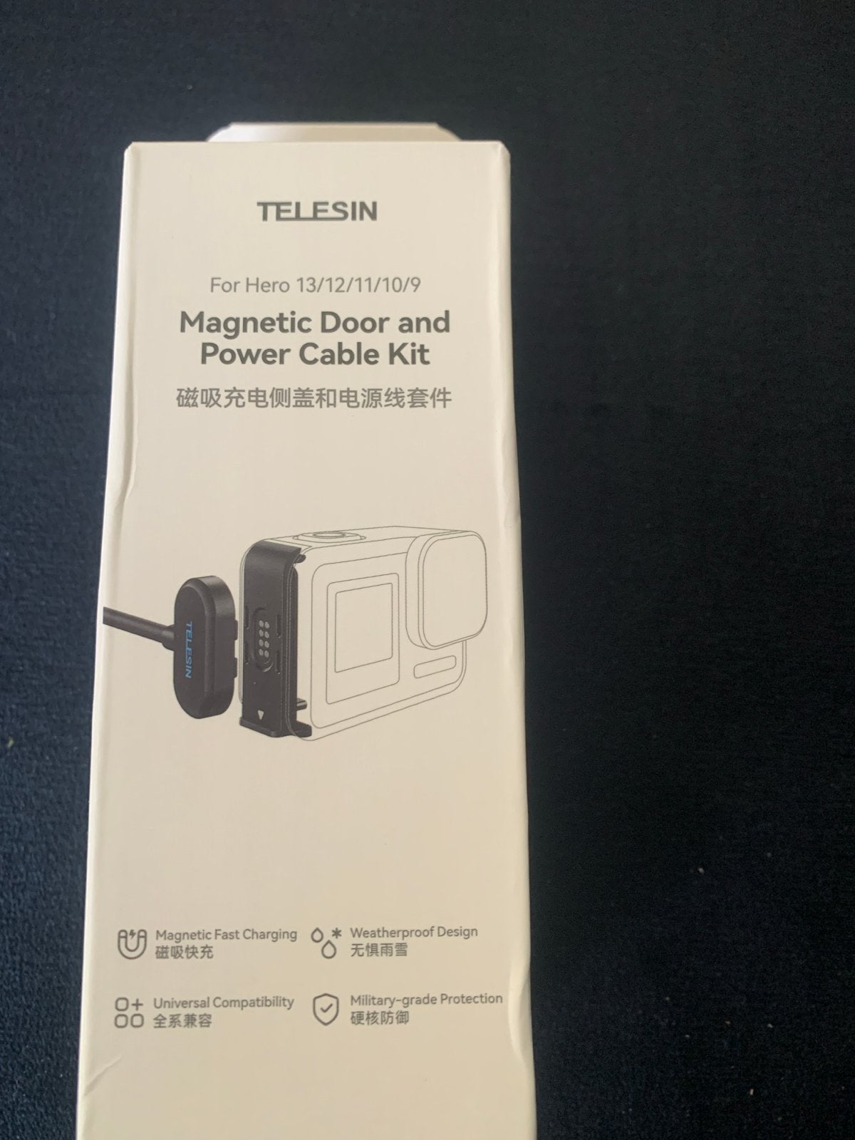 TELESIN Magnetische Deur & Stroomkabel Kit voor GoPro Hero
