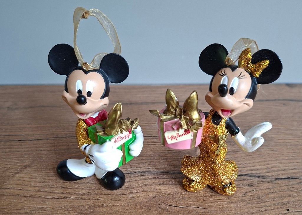 Mickey en Minnie kerstornement  uit Disneyland Parijs, Ophalen of Verzenden, Zo goed als nieuw